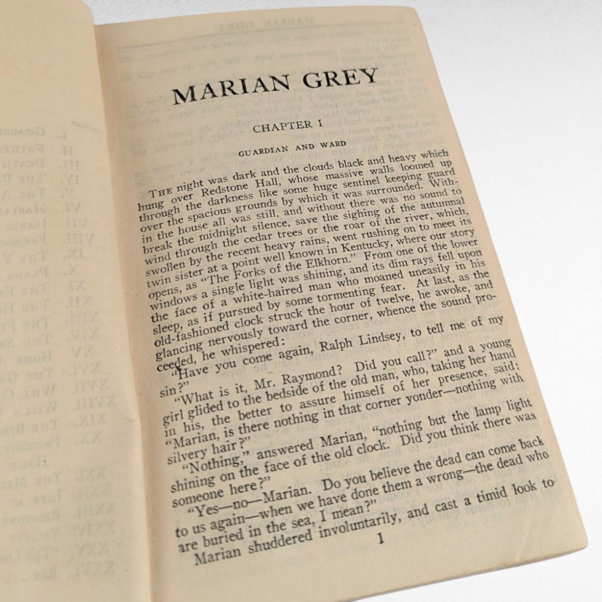 1923 Marian Grey Book by Mary J Holmes, Antique Novel Gift for Reader, Collectible Literature