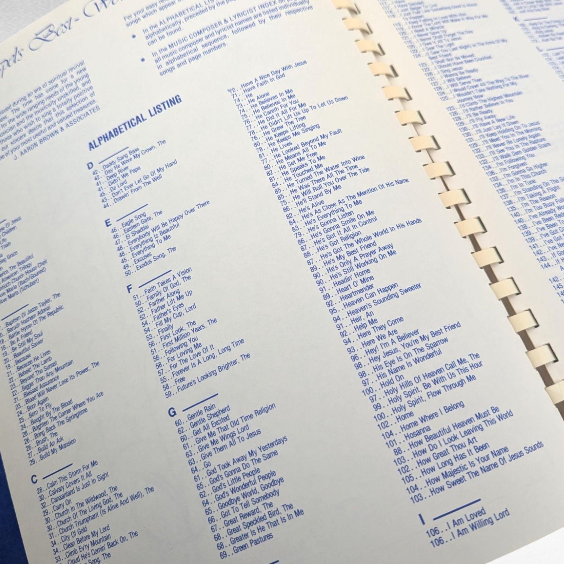 1983 Gospel Songbook, Vintage Christian Music, Over 500 Songs, Gift for Church Musician