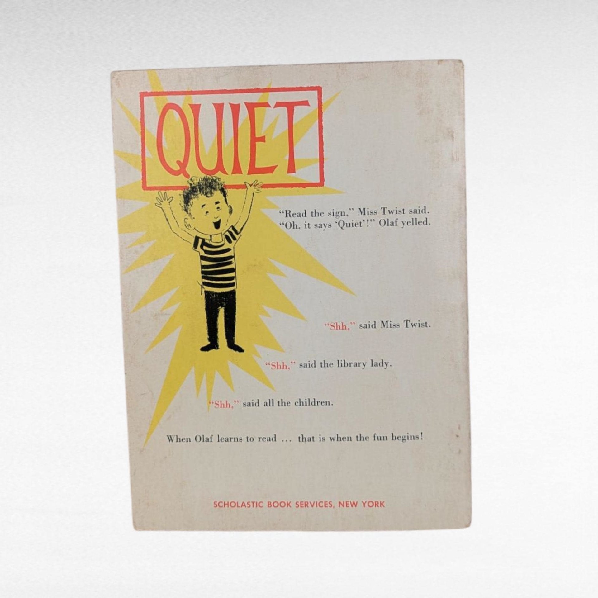1961 Olaf Reads, Joan Lexau, Vintage Children's Book, Illustrated Softcover, Gift for Early Readers