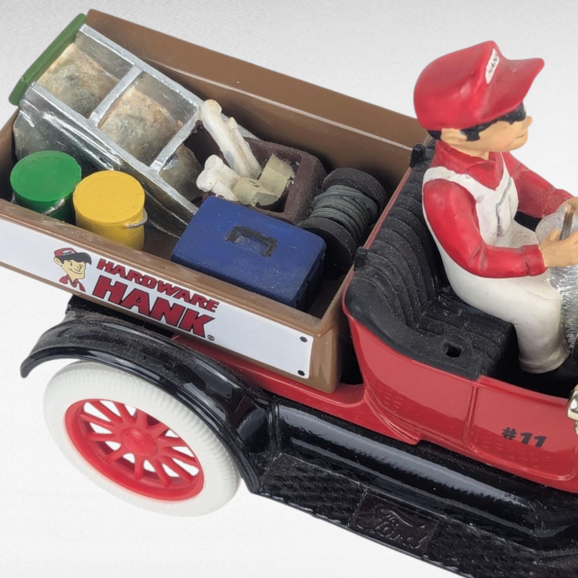 Vintage 1999 ERTL Hardware Hank Diecast Car Set - 1918 Ford Runabout & 1950 Chevy Panel Van Collectibles