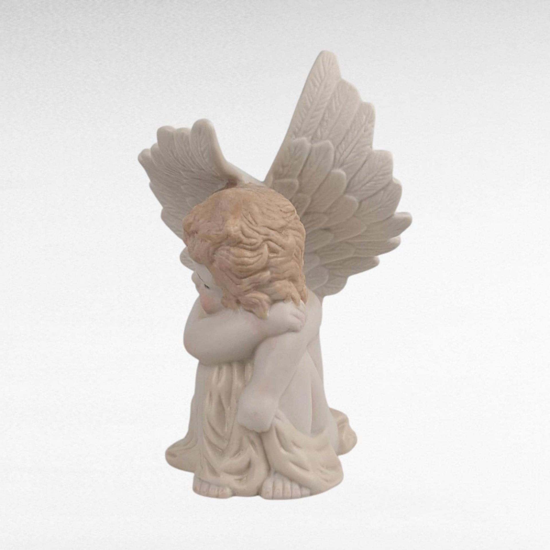 1997 SCS Angel Figurine, Ceramic Cherub, Vintage Home Decor, Guardian Angel Gift, Collectible Angel