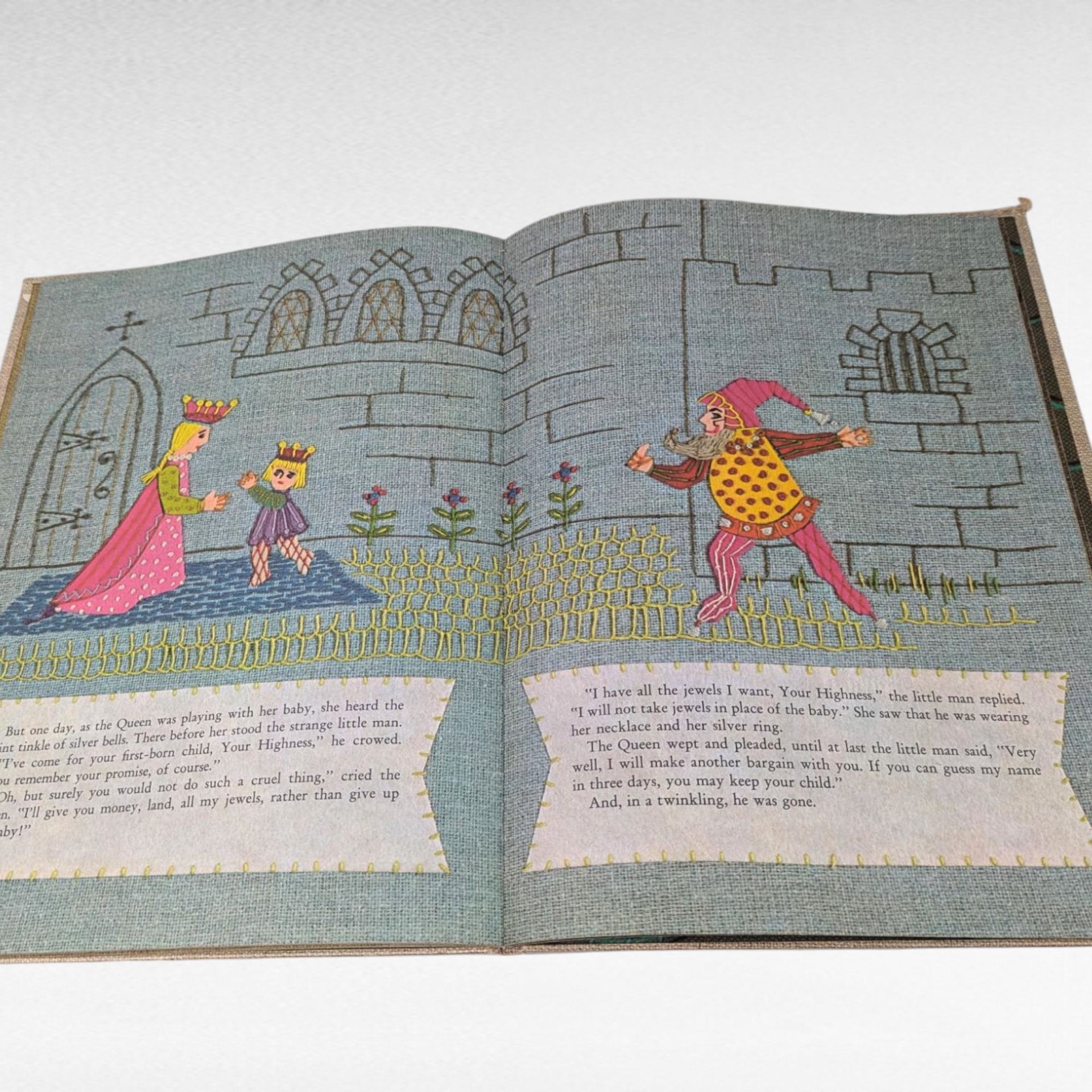 1968 Rumpelstiltskin Hardcover, Stella Nathan Retelling, Vintage Whitman Book, Illustrated Fairy Tale, Children's Story