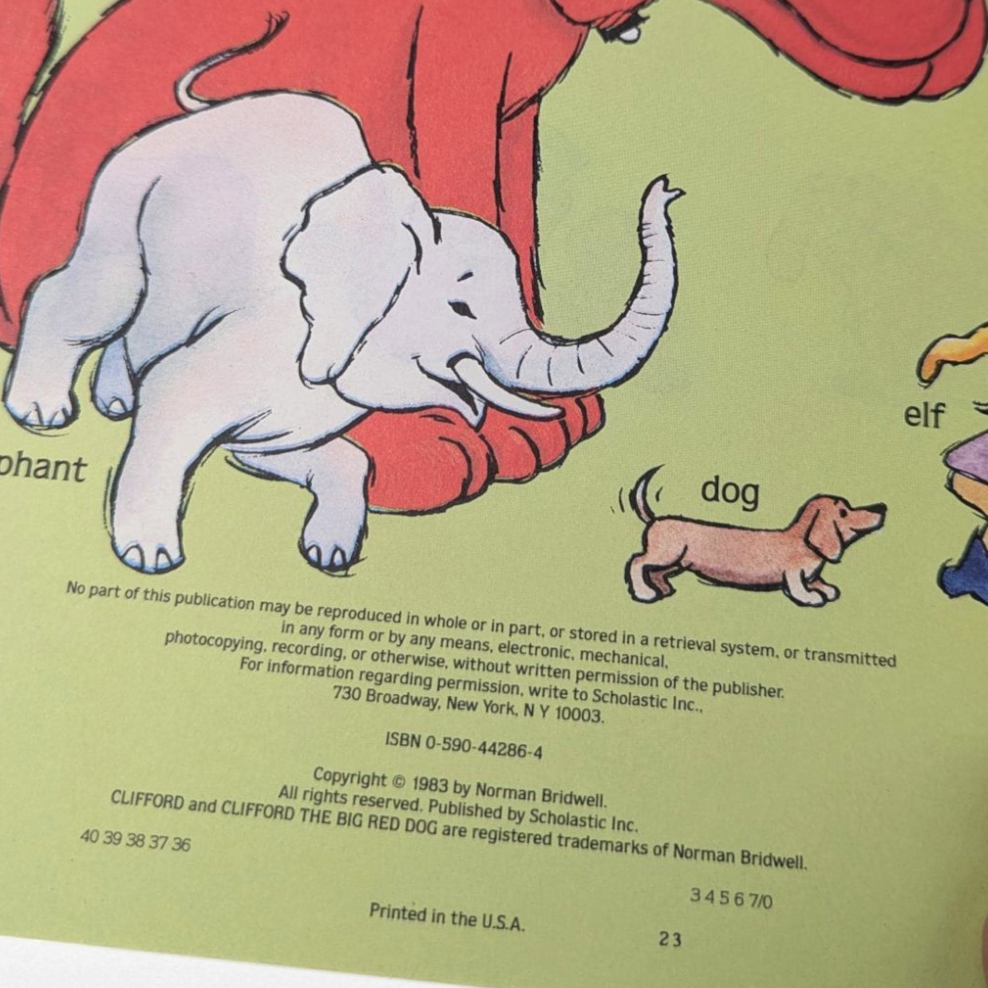 Vintage Clifford the Big Red Dog Book Set, 1980s Scholastic Softcover Pair, Children's ABC and Parade Stories