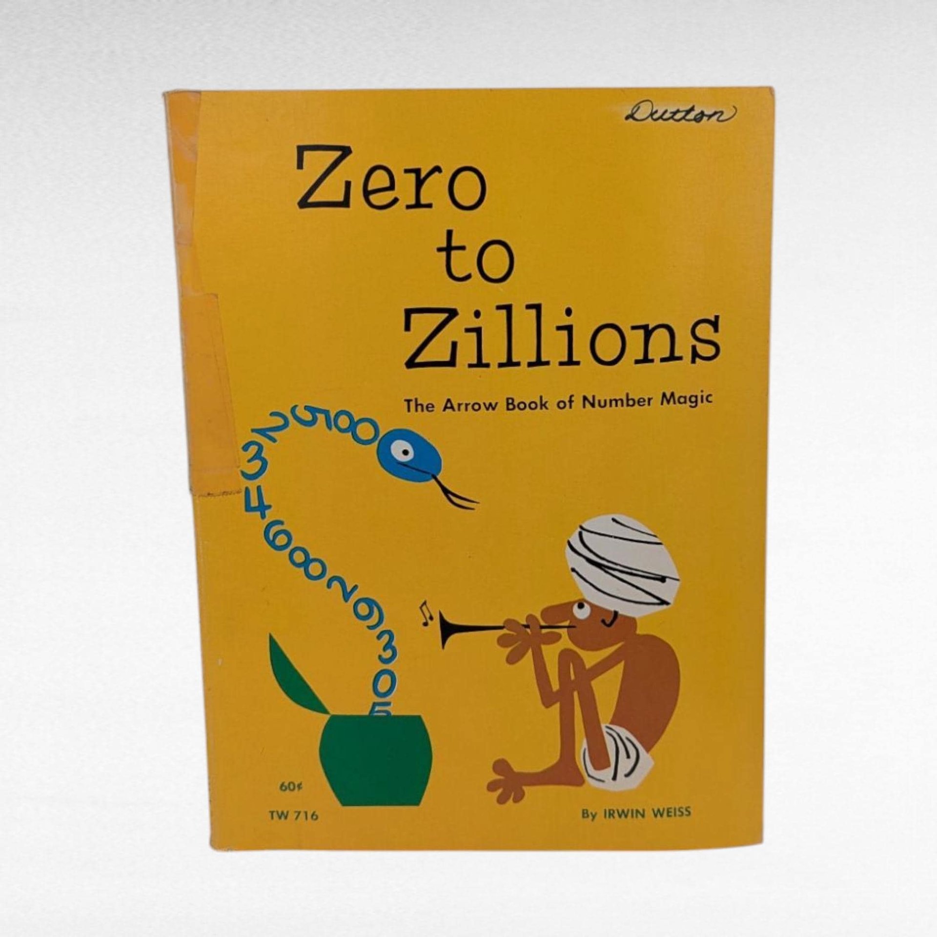 Vintage 1972 Zero to Zillions Number Magic Book Arrow Softcover Illustrated Math for Kids Educational Gift
