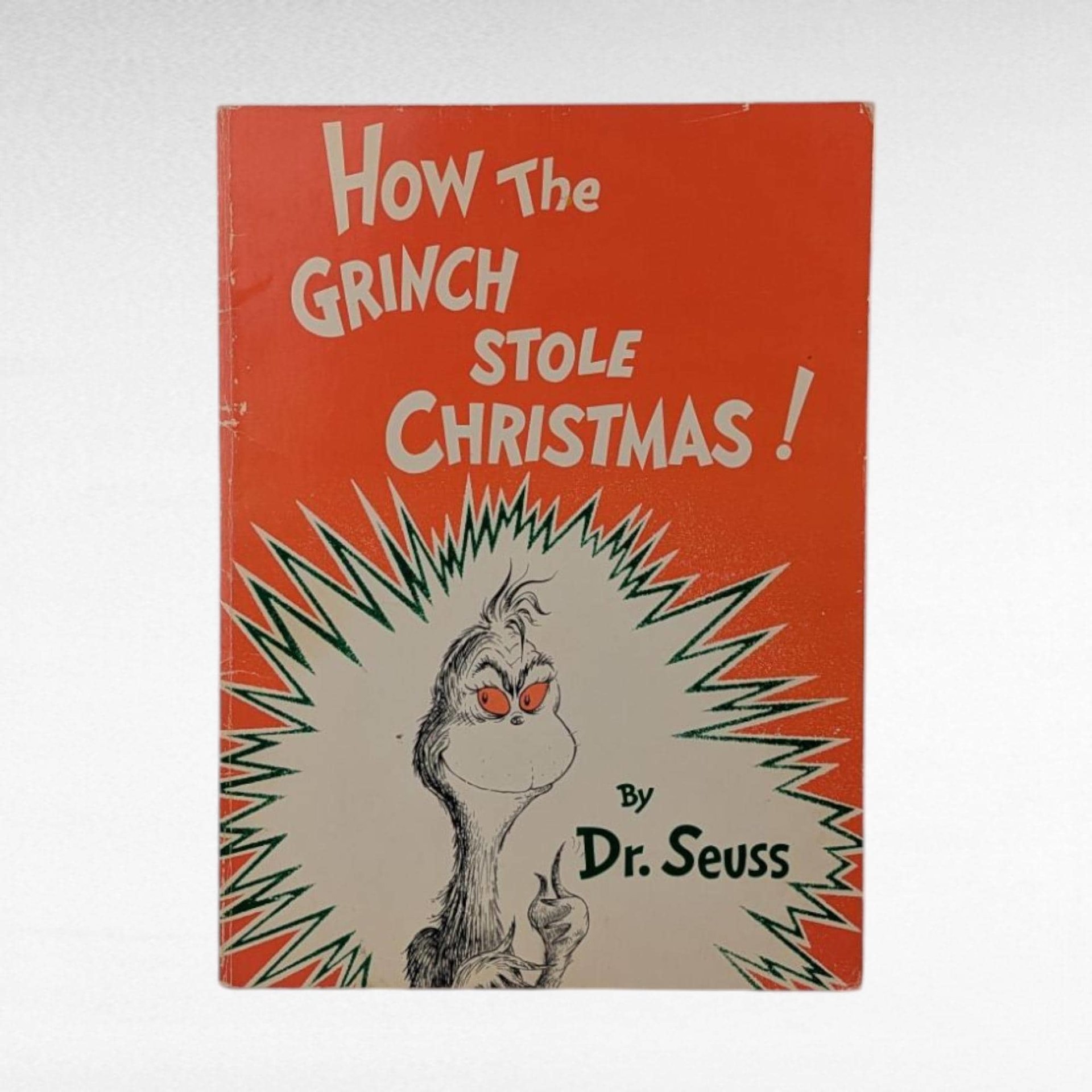 Vintage 1985 How the Grinch Stole Christmas Book, Dr. Seuss Softcover, Holiday Story, Gift for Children