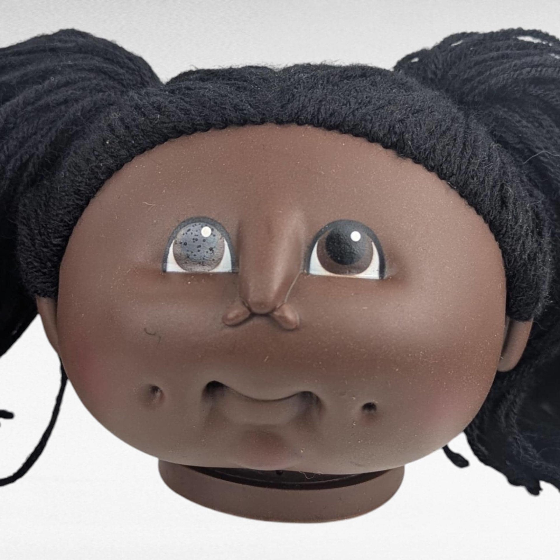 Vintage 1984 Cabbage Patch Kids Doll Head, Collectible Toy Part, Craft Supply