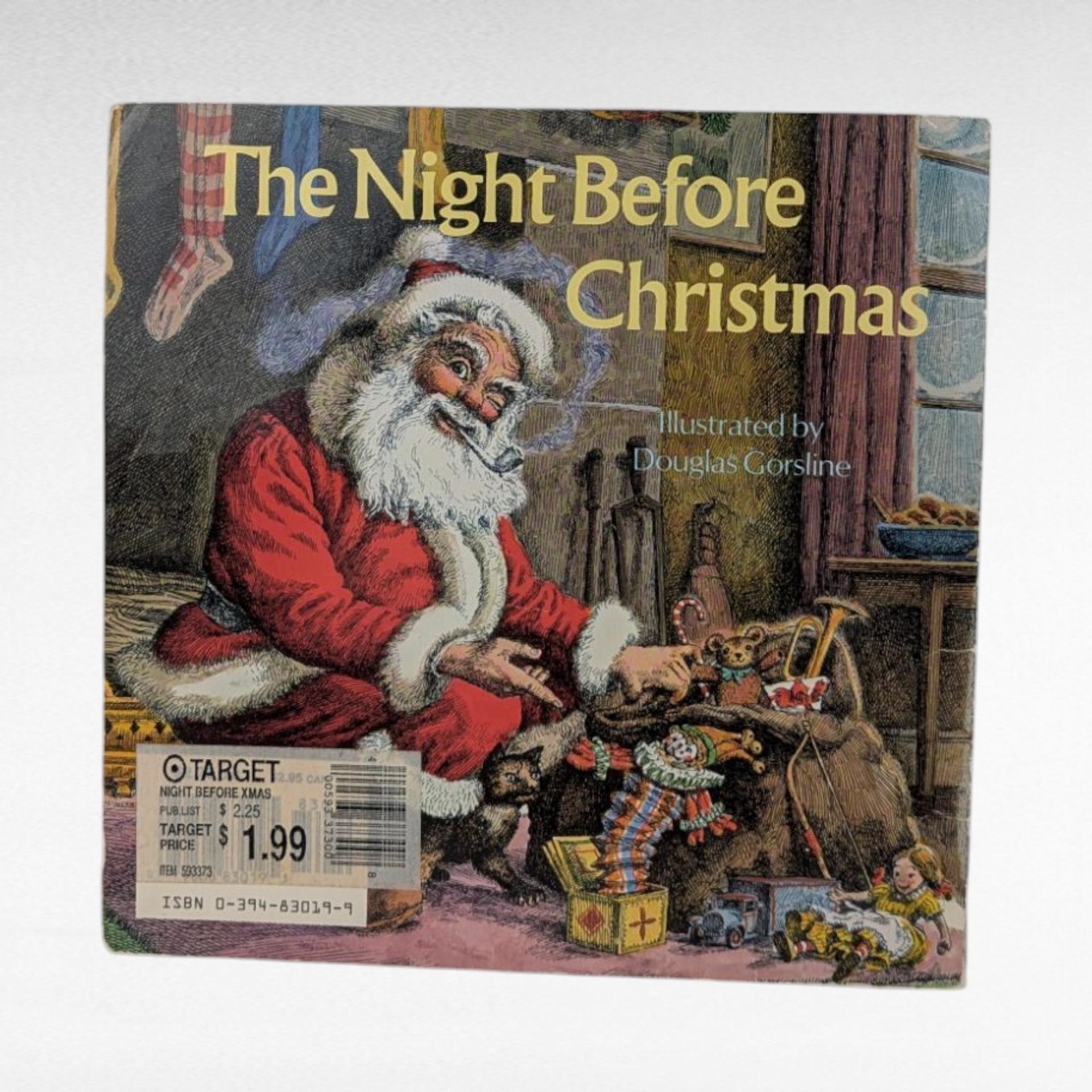 1975 Night Before Christmas Softcover, Illustrated by Douglas Gorsline, Vintage Holiday Book