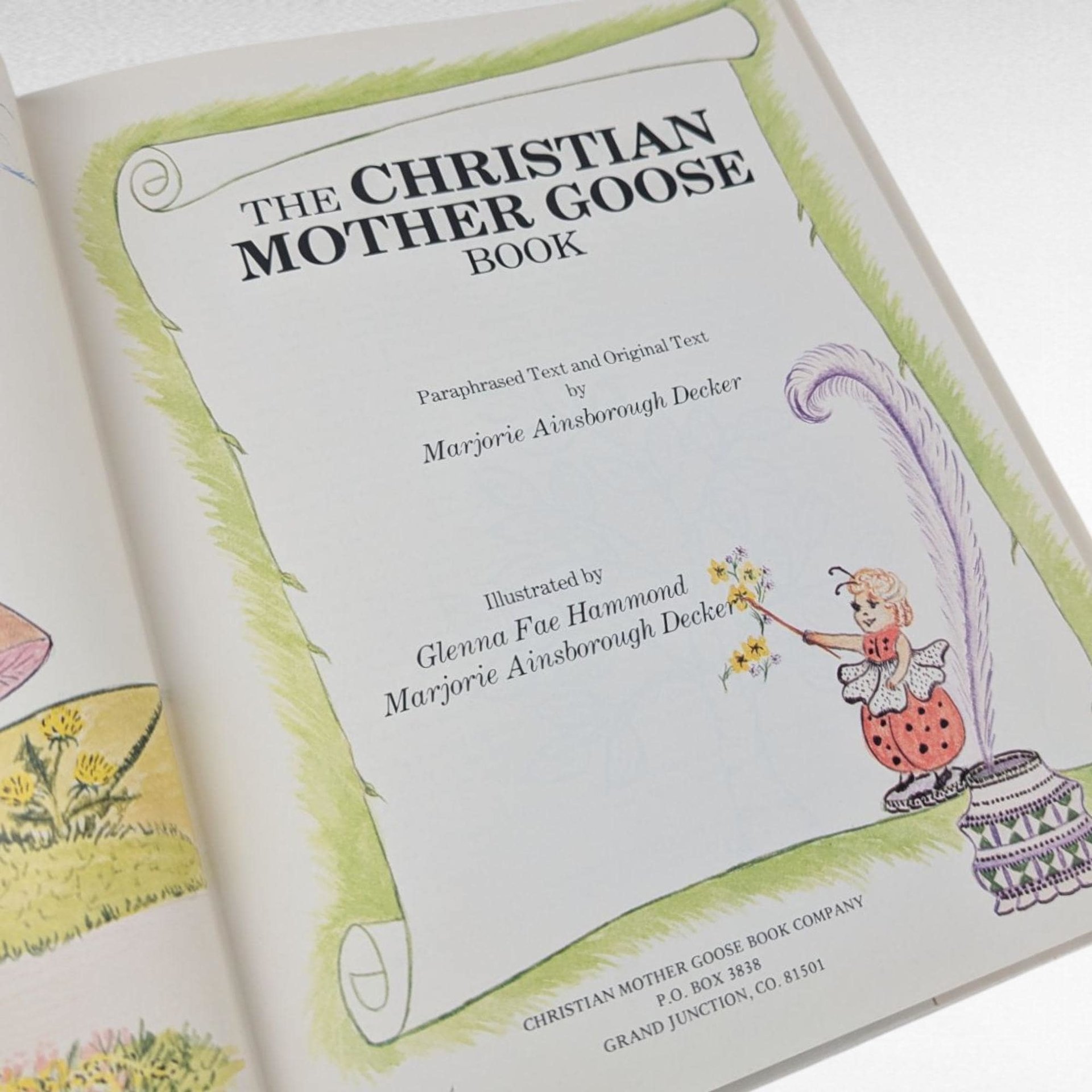 1978 Christian Mother Goose Hardcover, Marjorie Ainsborough Decker, Vintage Religious Children's Book