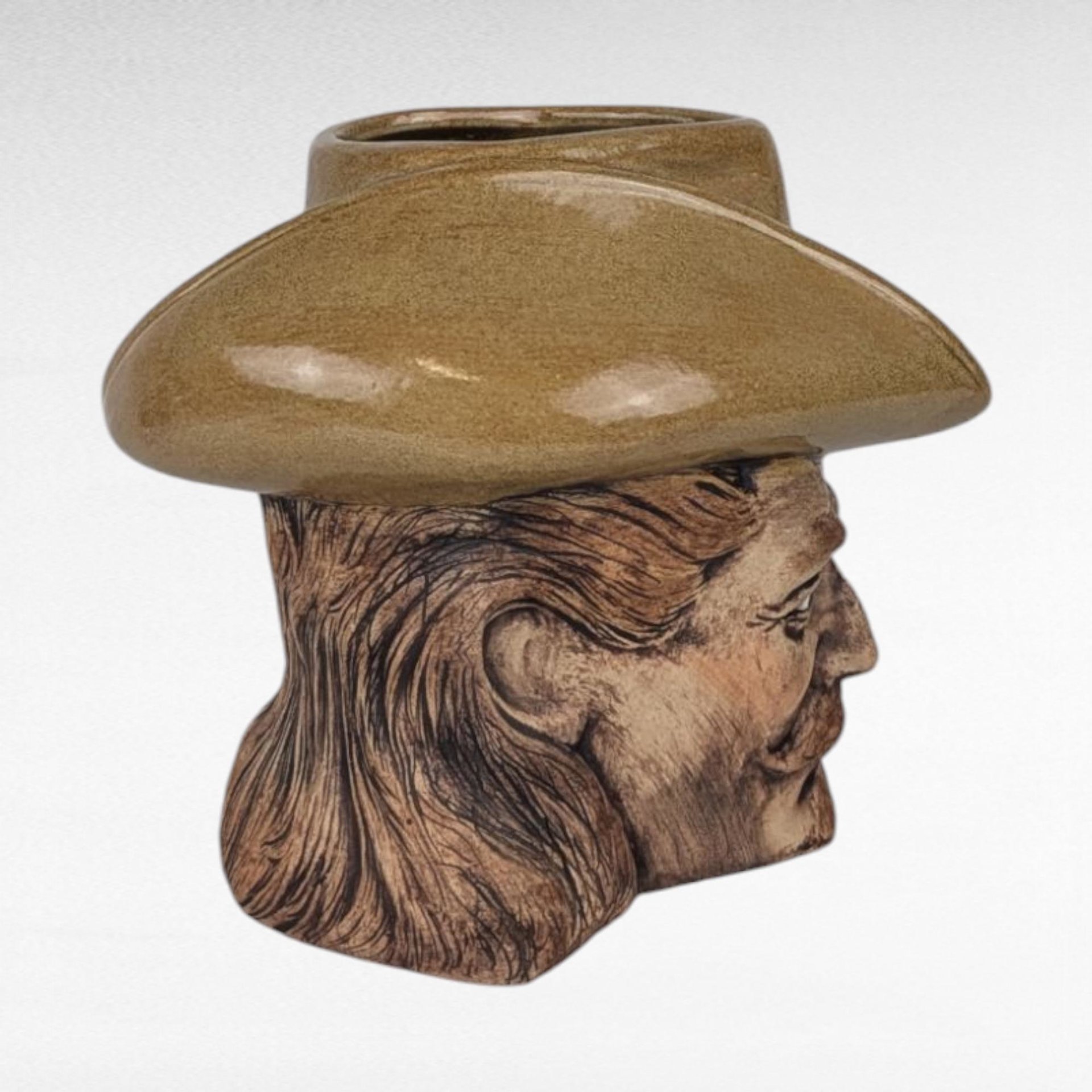 1979 Buffalo Bill Cody Ceramic Mug, Western History Collectible, American Frontier Portrait Mug
