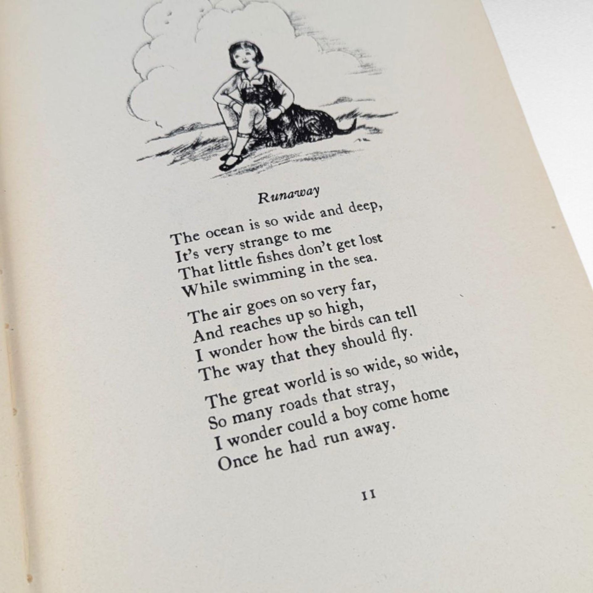 Vintage 1931 Runaway Rhymes, Alice Higgins, Illustrated Children's Poetry, Tom Lamb Pictures, Collectible Kids Book