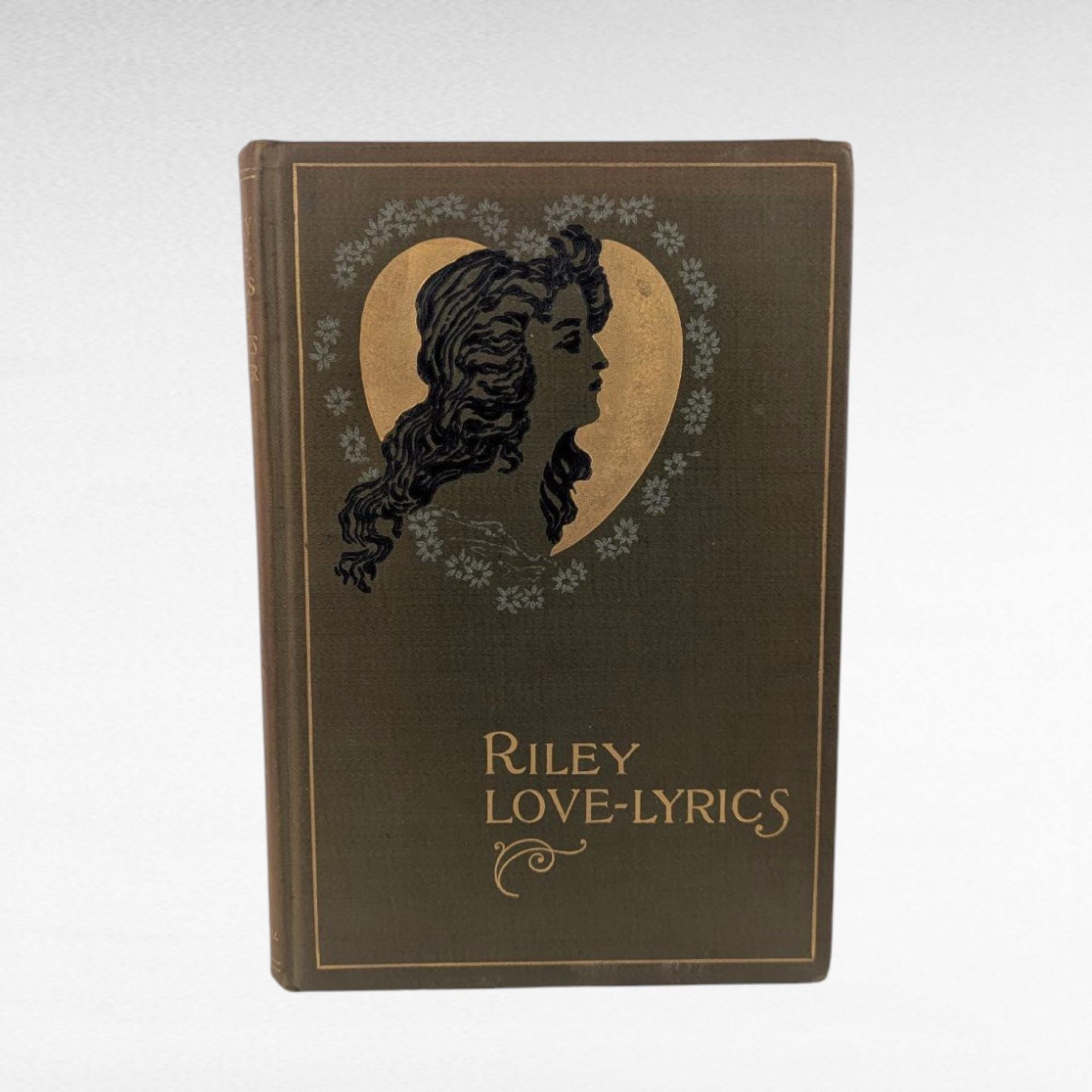 1899 James Whitcomb Riley Love Lyrics Book, Antique Poetry with Life Pictures, Literary Gift