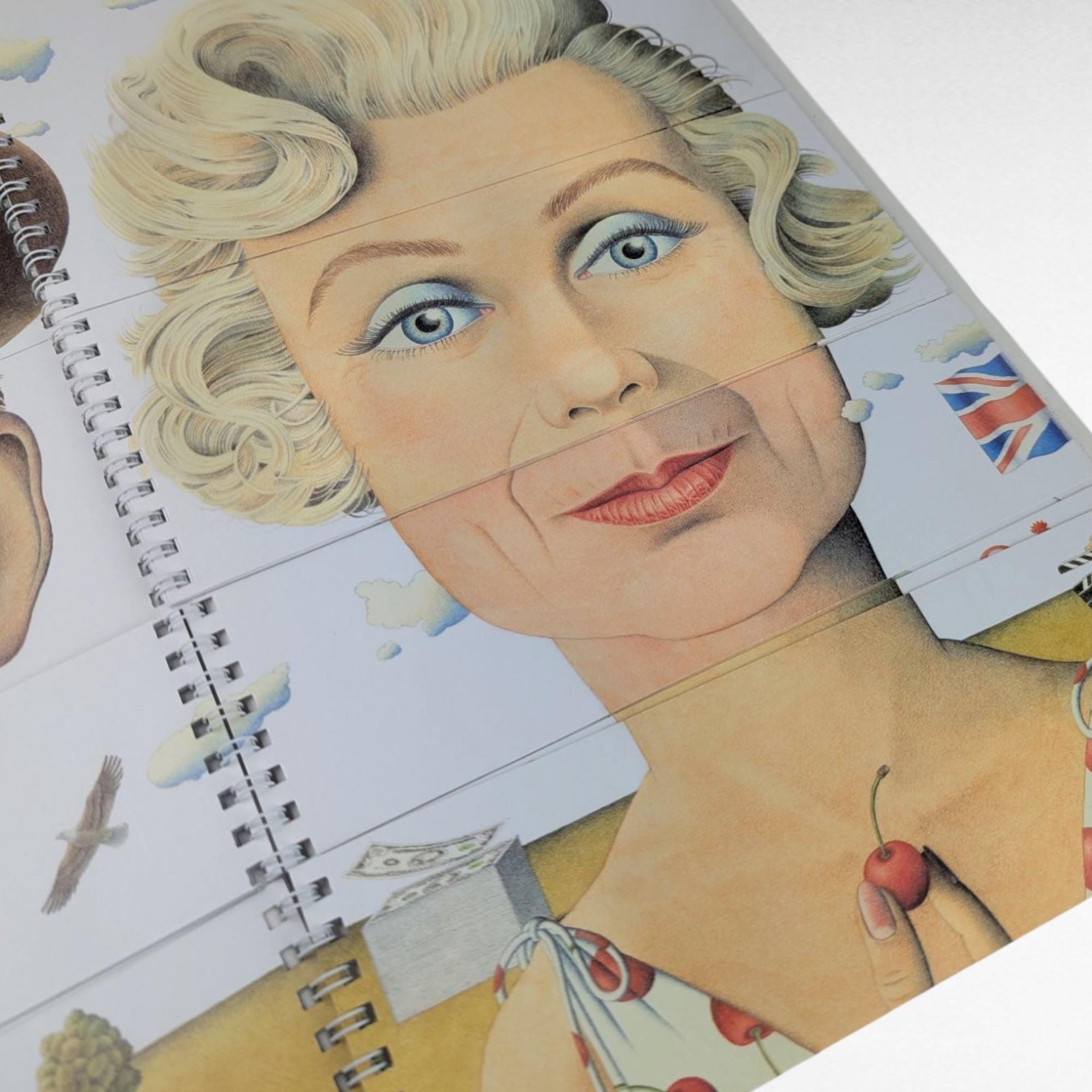 Vintage 1995 Famous Faces Norman Messenger Hardcover Book Princess Diana Caricature Art Gift for Royal Collectors, Unique Coffee Table Book
