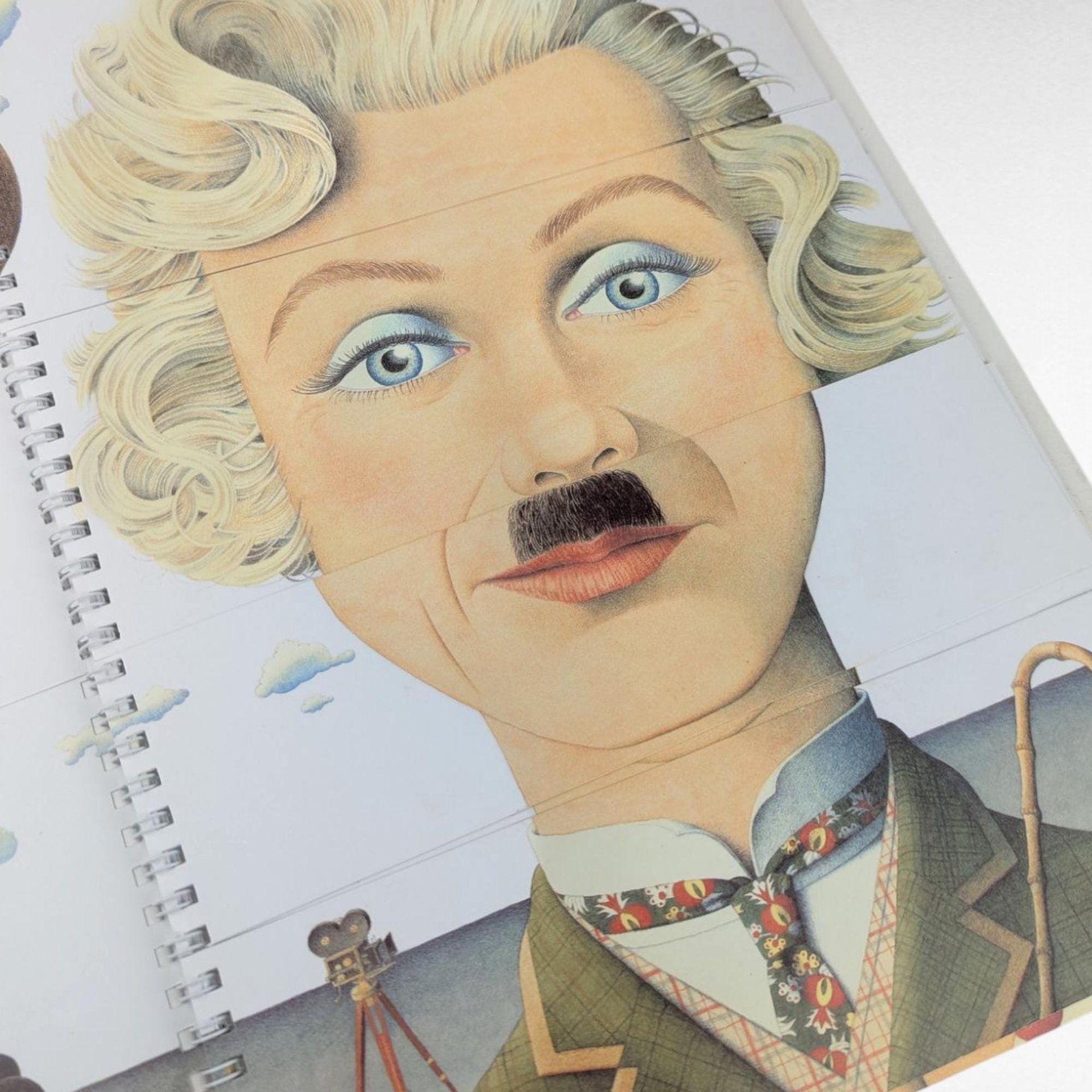 Vintage 1995 Famous Faces Norman Messenger Hardcover Book Princess Diana Caricature Art Gift for Royal Collectors, Unique Coffee Table Book