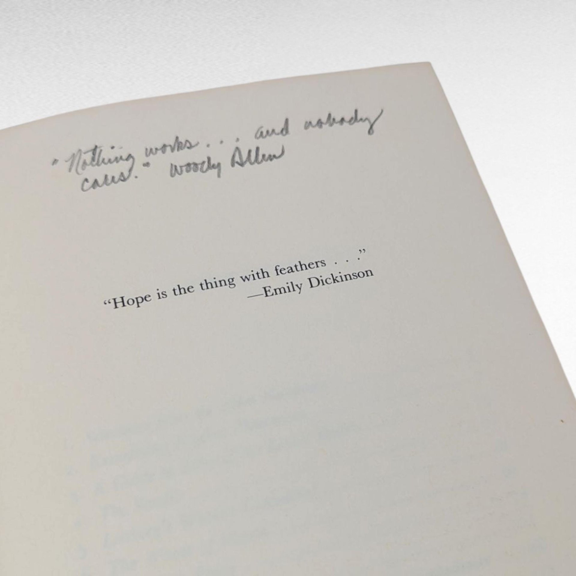 1975 Woody Allen "Without Feathers" Signed Hardcover Book with Pencil Quote - Vintage Comedy Collectible - Humor Literature Gift