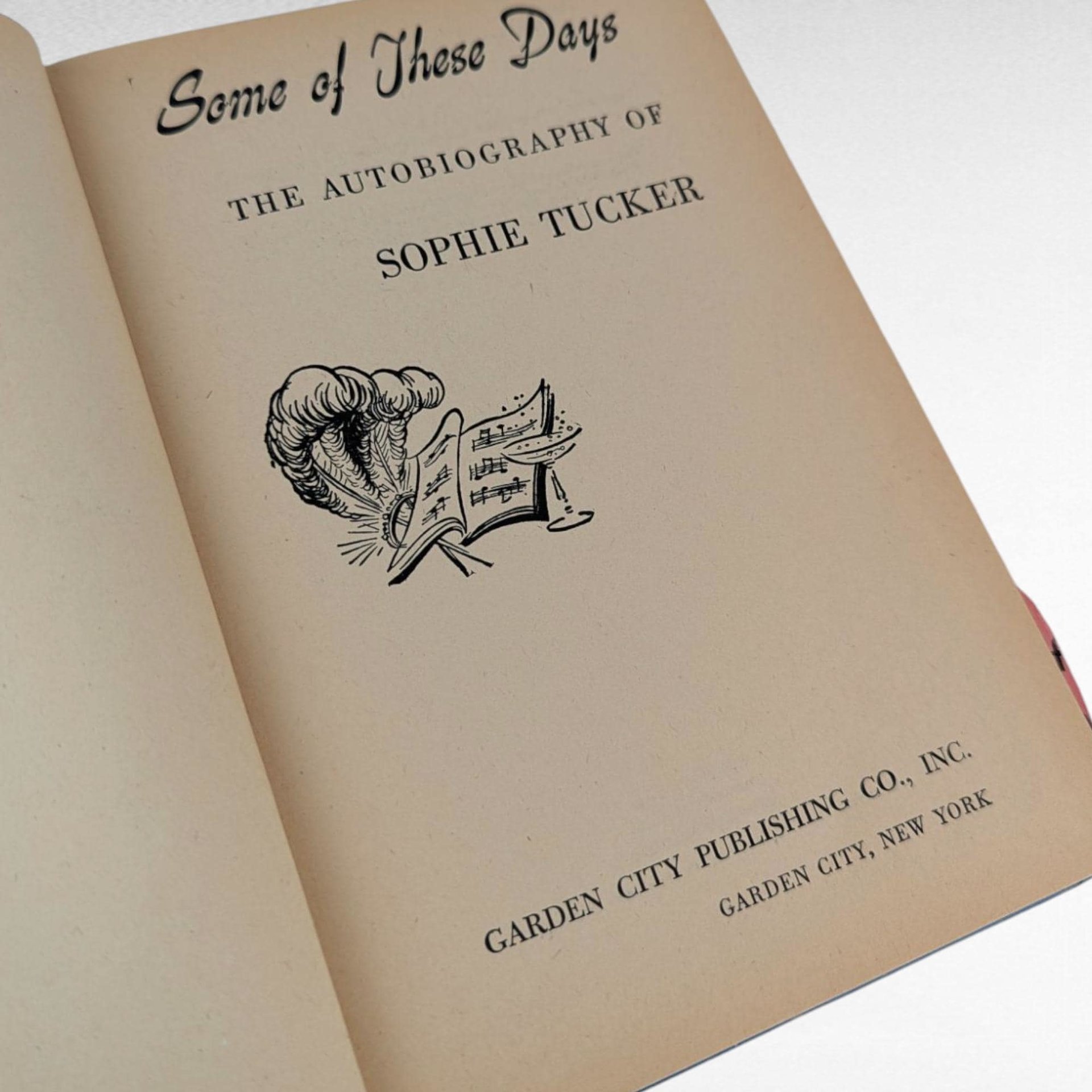 1945 Sophie Tucker Autographed Autobiography, Some of These Days Hardcover, Vintage Showbiz History, Signed Book Gift