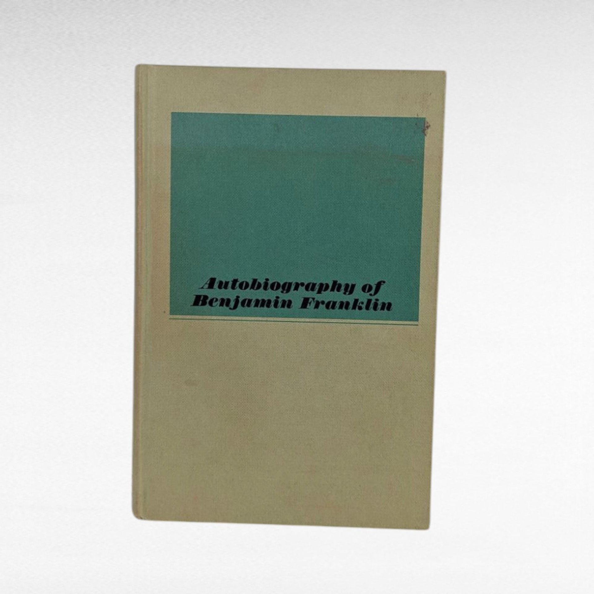 1956 Benjamin Franklin Autobiography, Hardcover, Vintage American History, Gift for Scholar