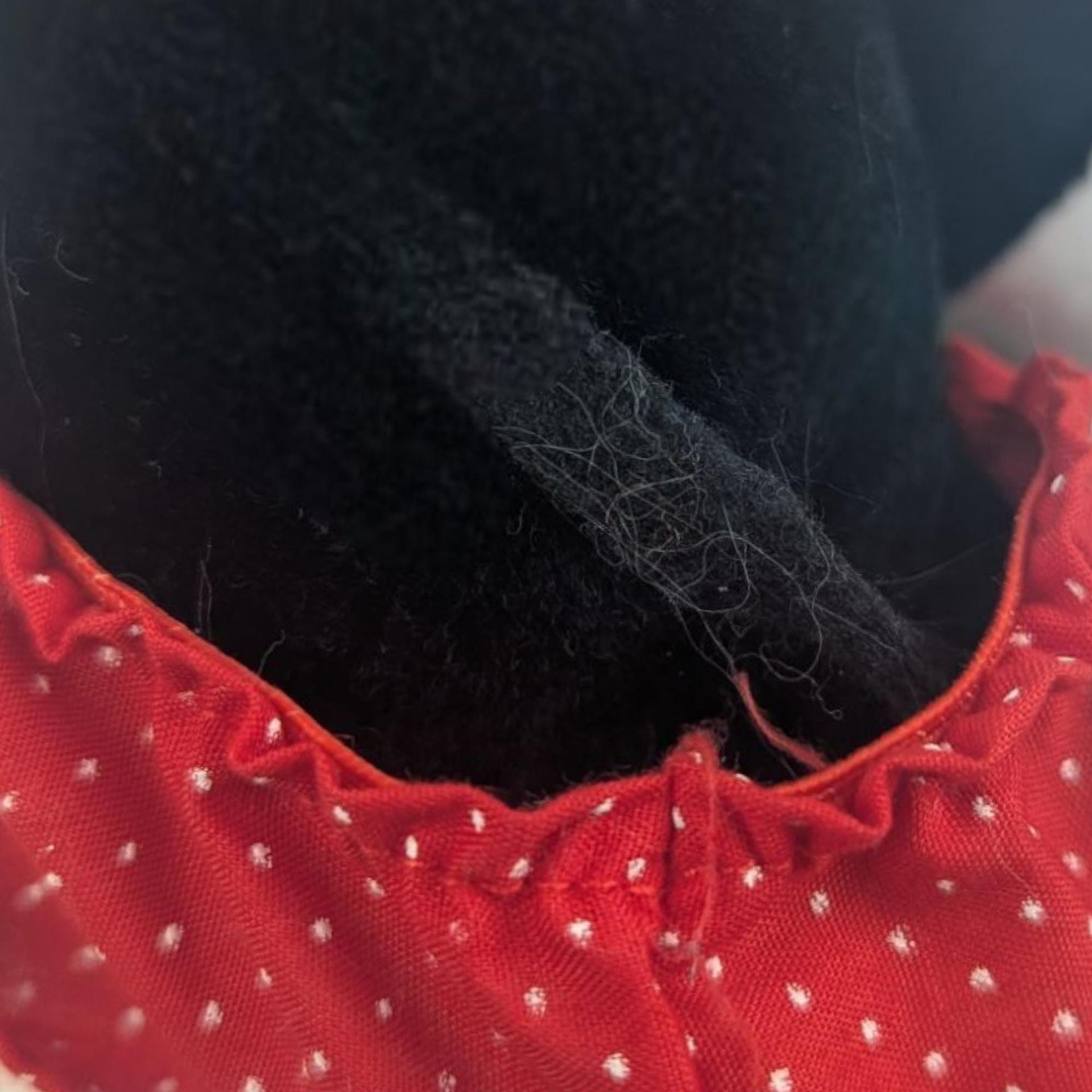 Vintage Minnie Mouse Plush with Red Polka Dot Dress, 7 Inch Classic Disney Stuffed Animal Toy, Collectible Cartoon Character