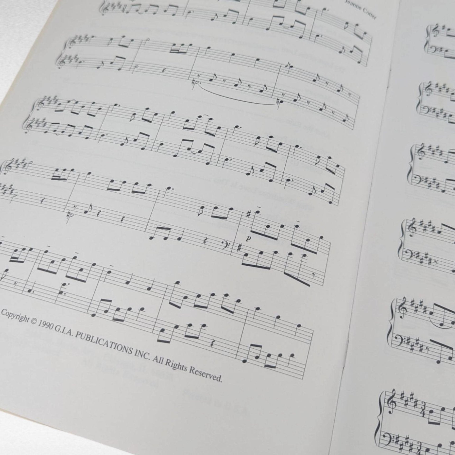 1990 Jeanne Cotter Piano Music Book, After the Rain Solo Piano Sheet Music, Vintage Gift for Pianist, Instrumental Music Collection