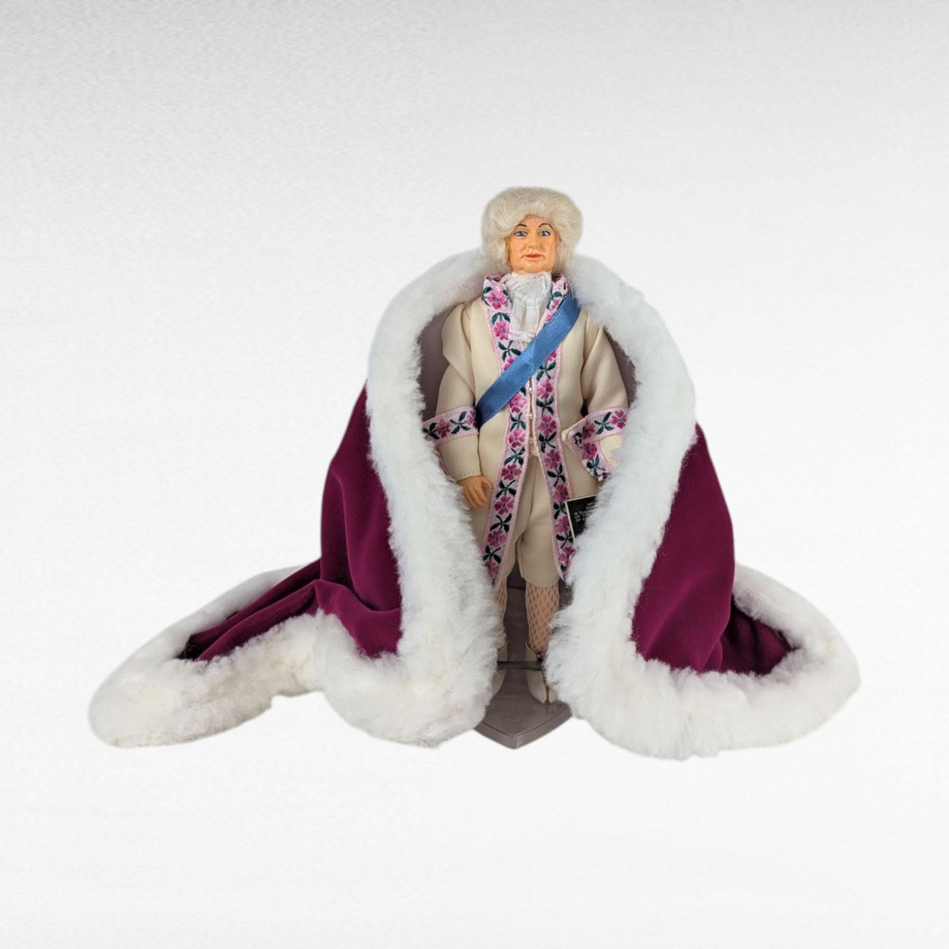 Vintage Peggy Nisbet King Louis XVI Doll, English Made Historical Figure, Collector Doll with Stand, Gift for History Buff, Display Doll
