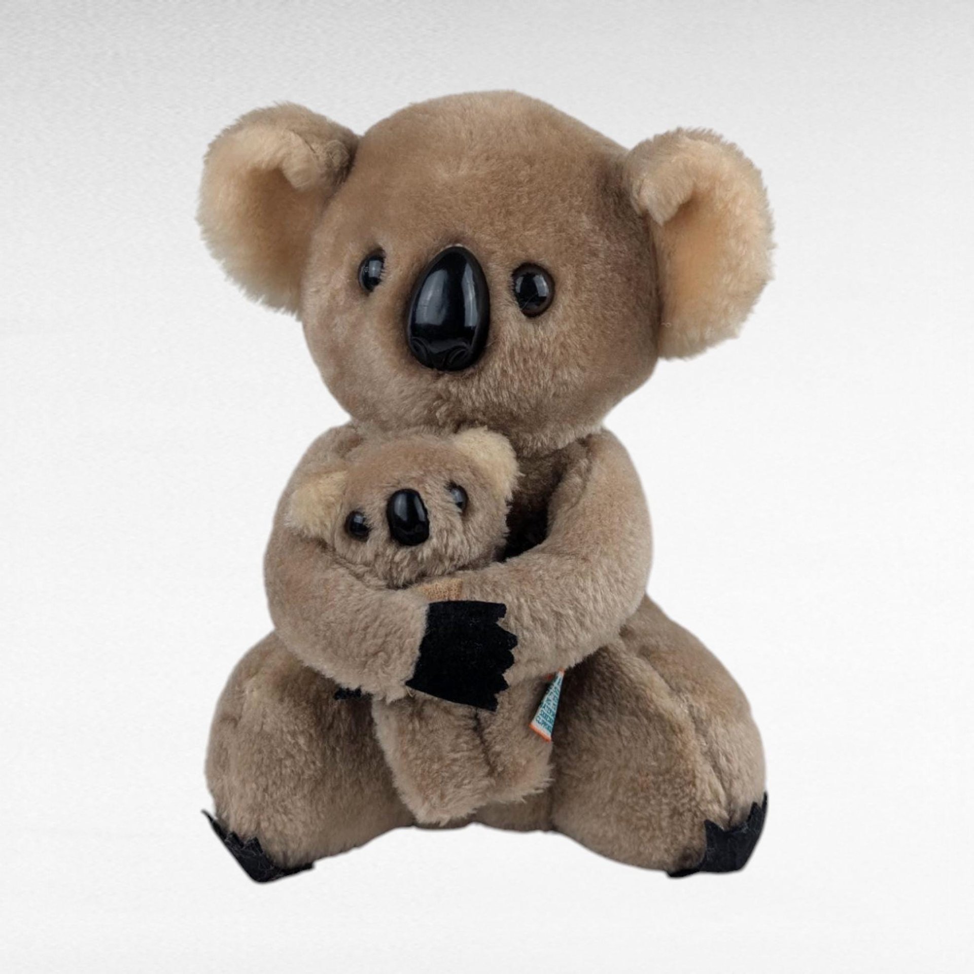 Vintage 1978 Dakin Koala Plush with Baby, Mama and Baby Koala Stuffed Animal, Collectible Dakin Toy