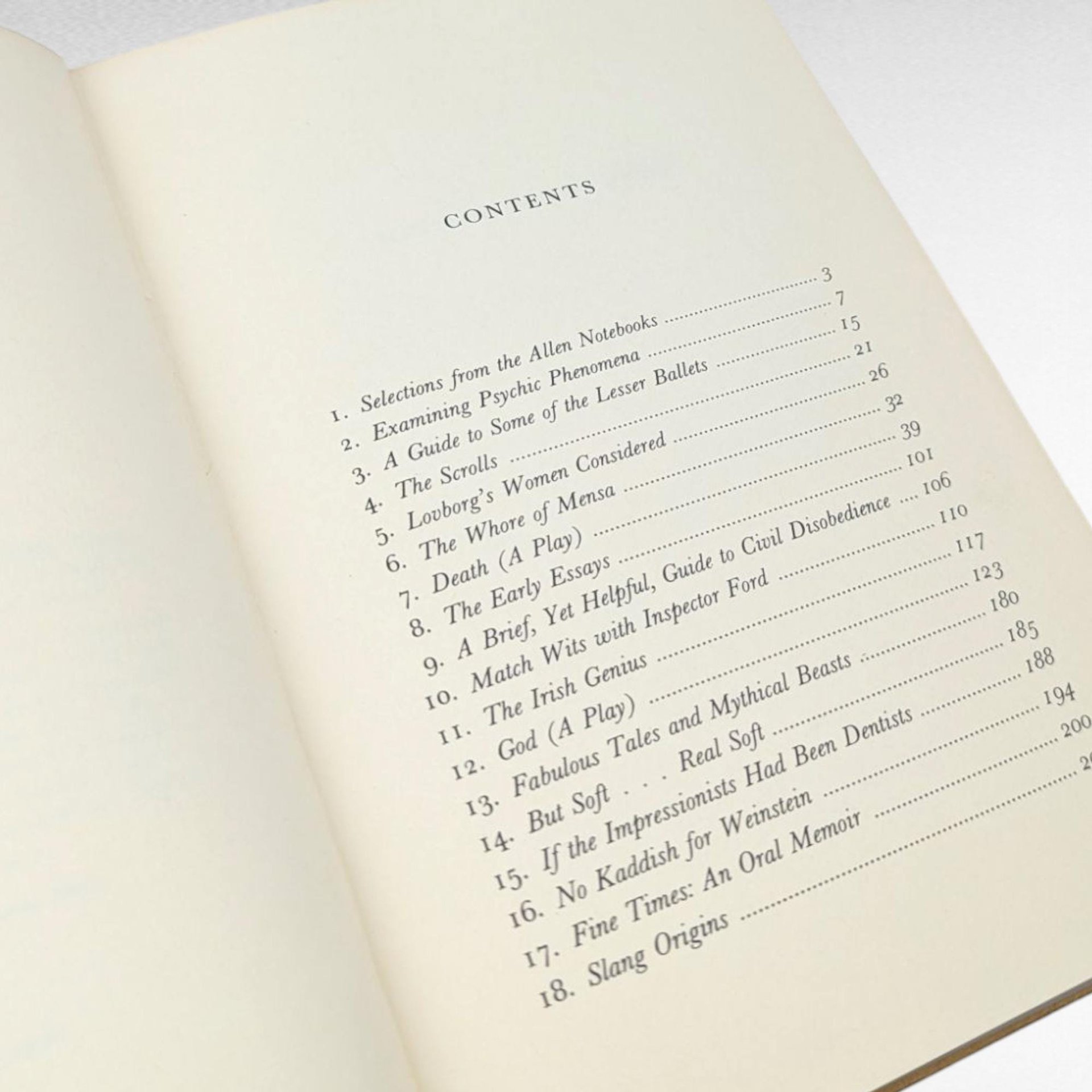 1975 Woody Allen "Without Feathers" Signed Hardcover Book with Pencil Quote - Vintage Comedy Collectible - Humor Literature Gift