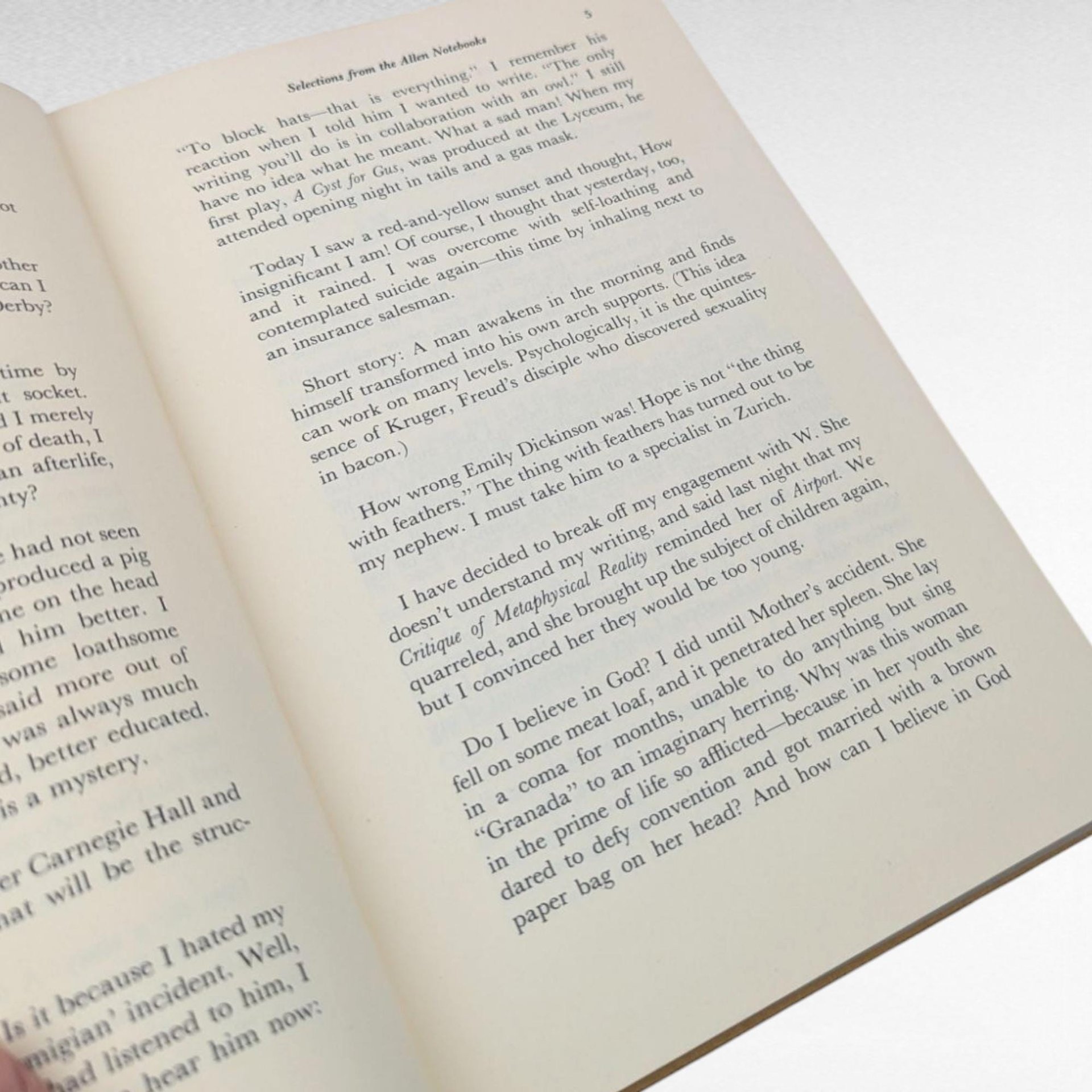 1975 Woody Allen "Without Feathers" Signed Hardcover Book with Pencil Quote - Vintage Comedy Collectible - Humor Literature Gift