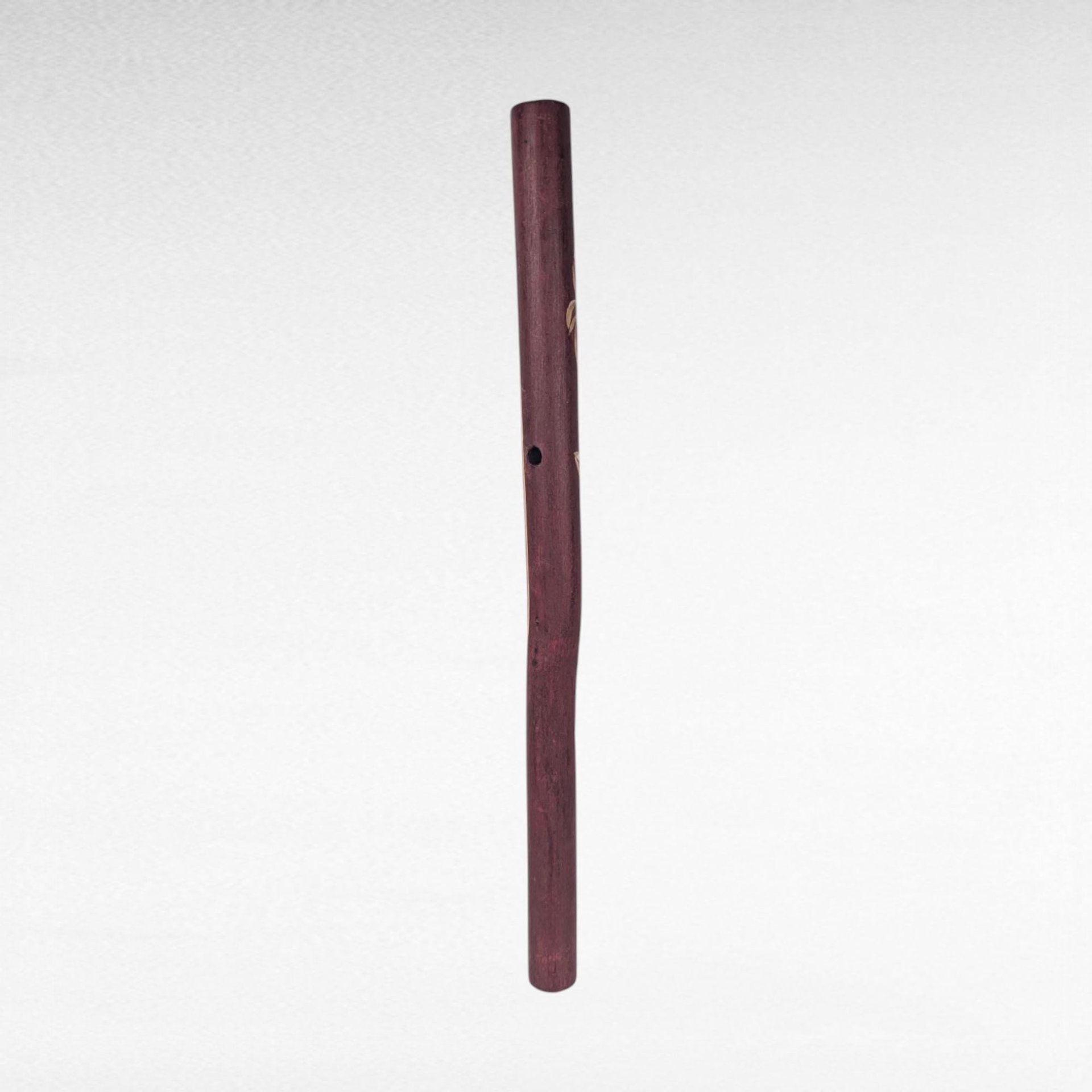 Vintage Hand Carved Wooden Andean Quena Flute, 15.75 Inch, Peruvian Folk Art, Musical Instrument
