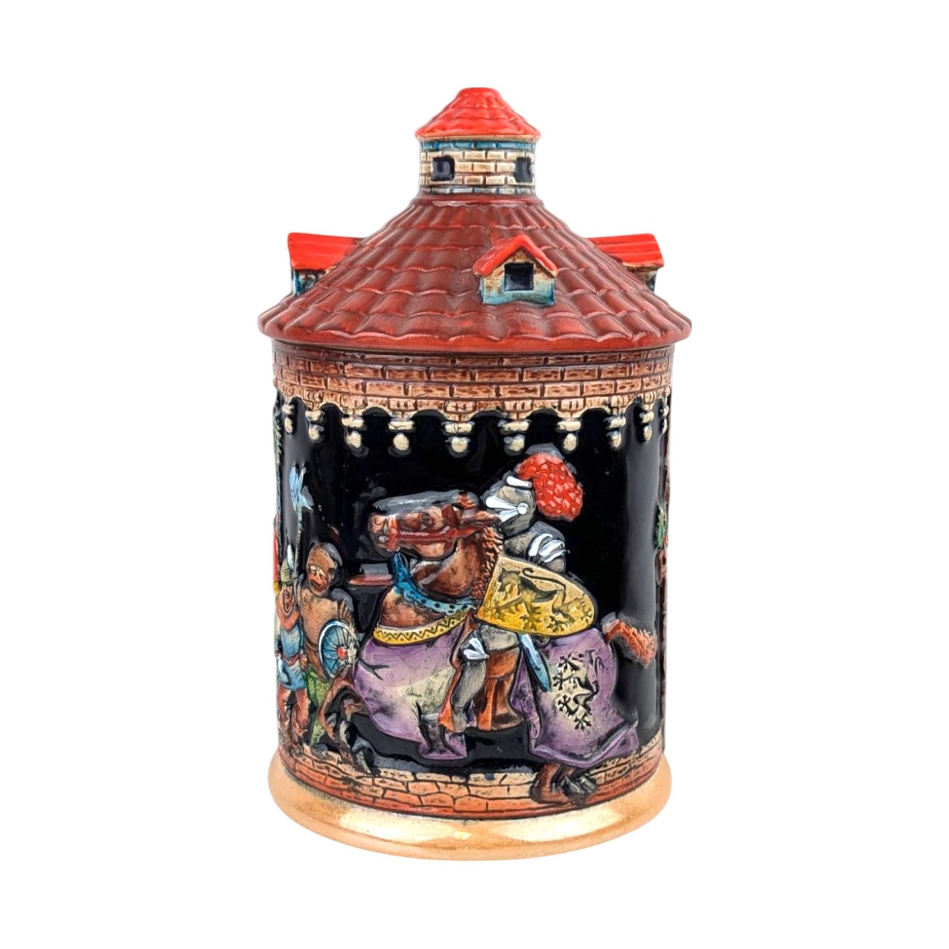 Vintage West Germany Ceramic Lidded Container, 9"H Decorative Storage Jar, Gift for Collector, Kitchen Decor, Home Organization