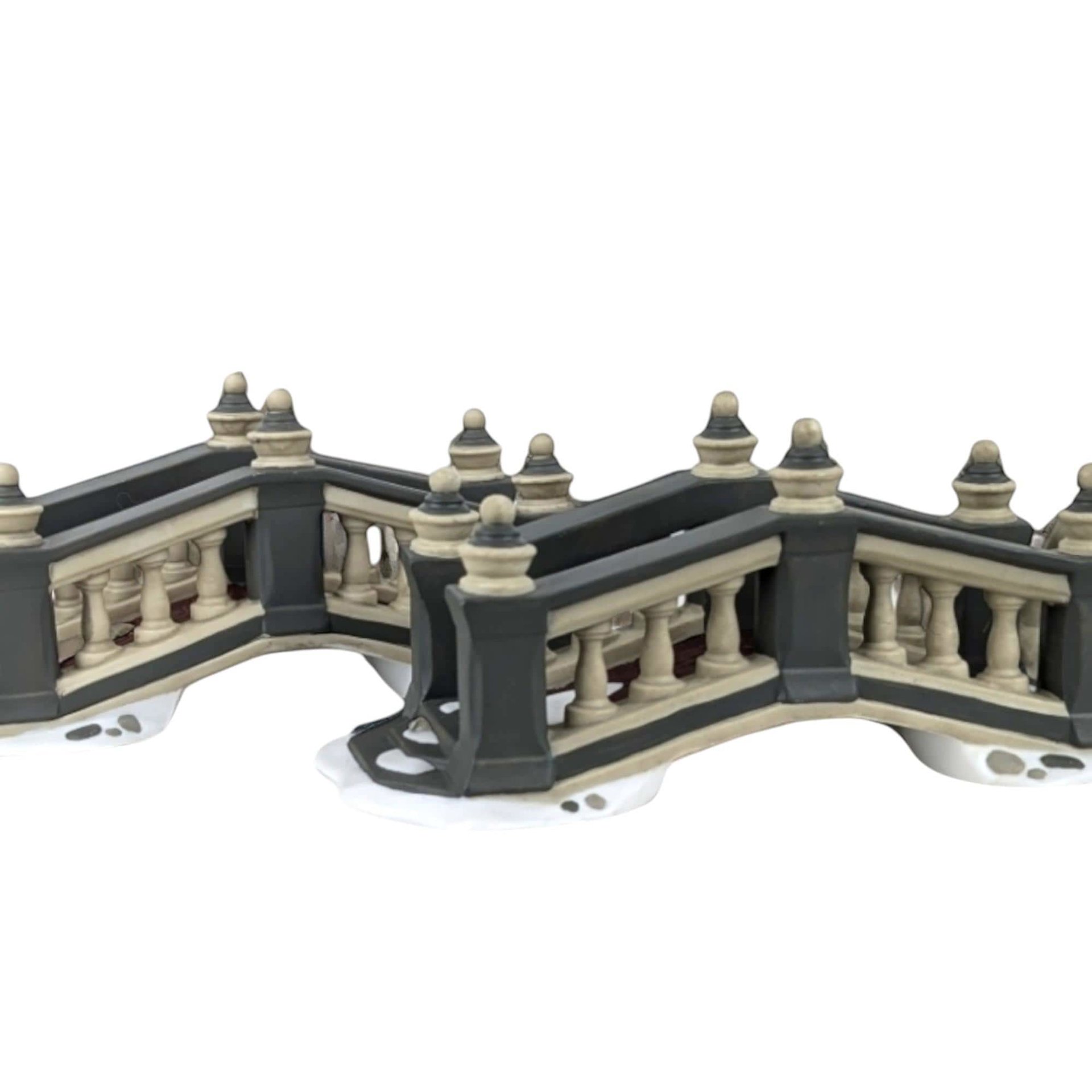 Dept 56 Heritage Village Bridge Set, Pair of Ceramic Bridges, Replacement Pieces, Christmas Village Accessory, Gift for Collector