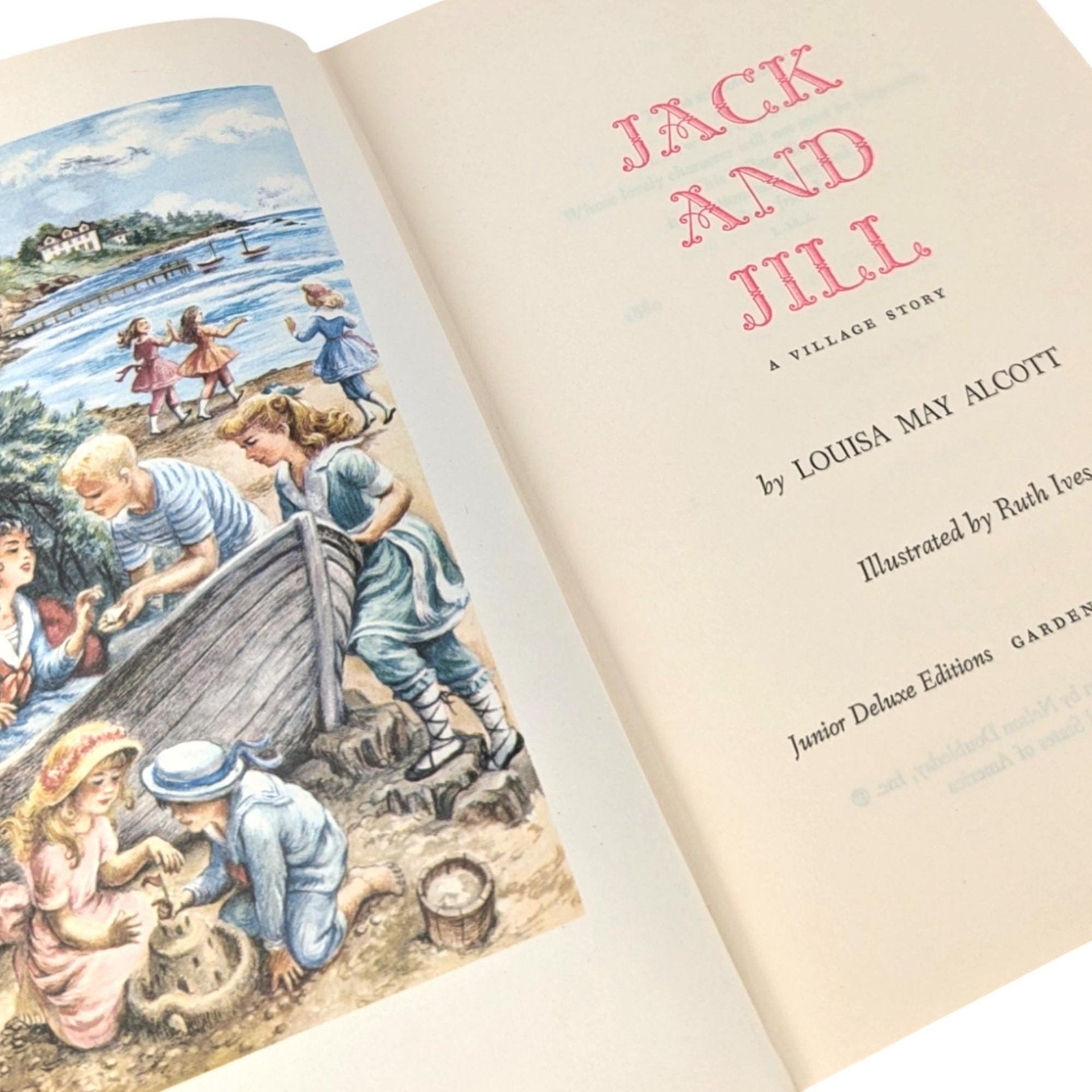 1956 Jack and Jill by Louisa May Alcott, Vintage Hardcover Book, Children's Literature, Illustrated by Ruth Ives