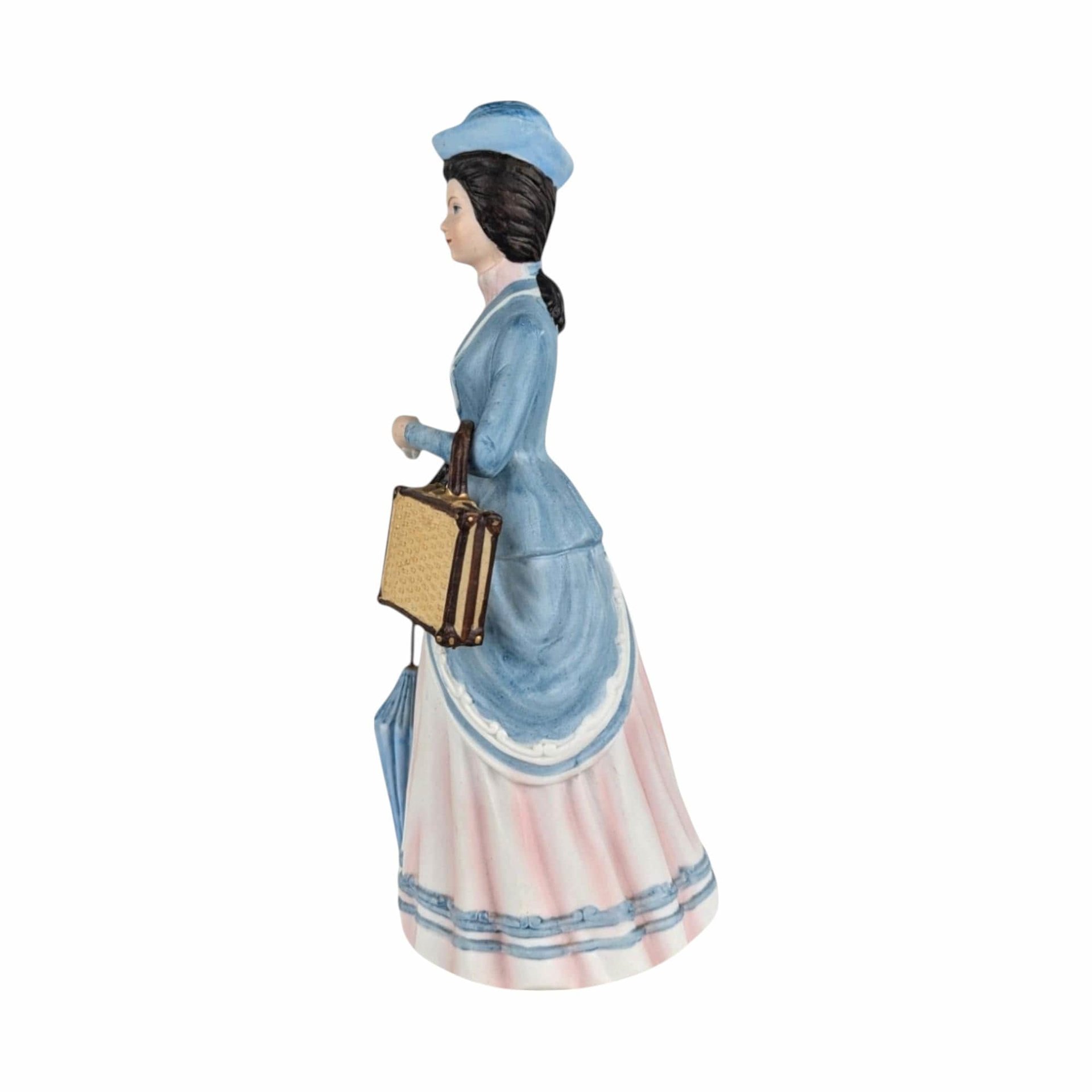 1979 Avon Mrs. Albee Award Figurine, Vintage Avon Collectible, Woman with Hat and Bag, Sales Achievement Award, Ceramic Figurine