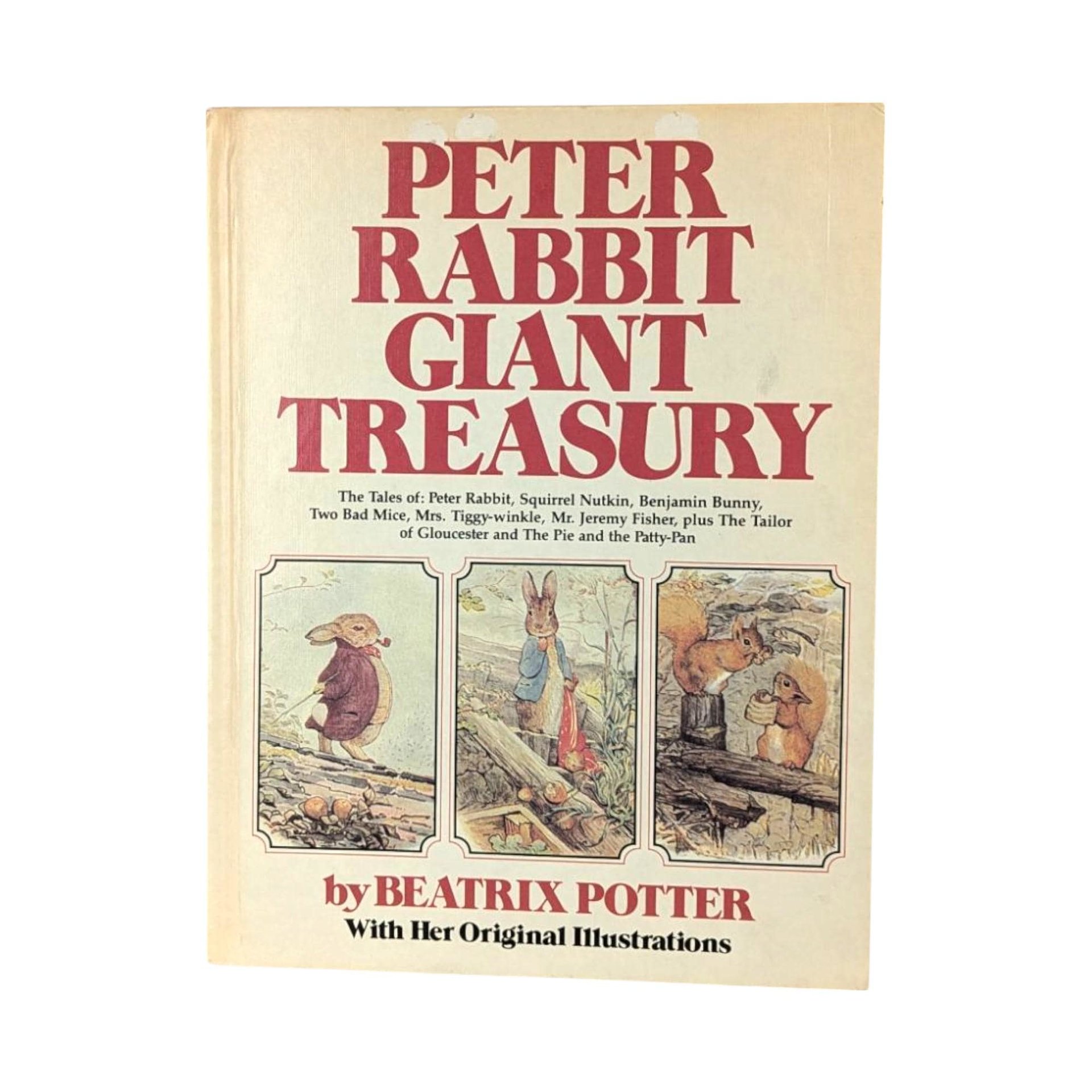 1980 Peter Rabbit Giant Treasury by Beatrix Potter, Vintage Children's Book with Original Illustrations, Hardcover, Gift for Nursery Decor