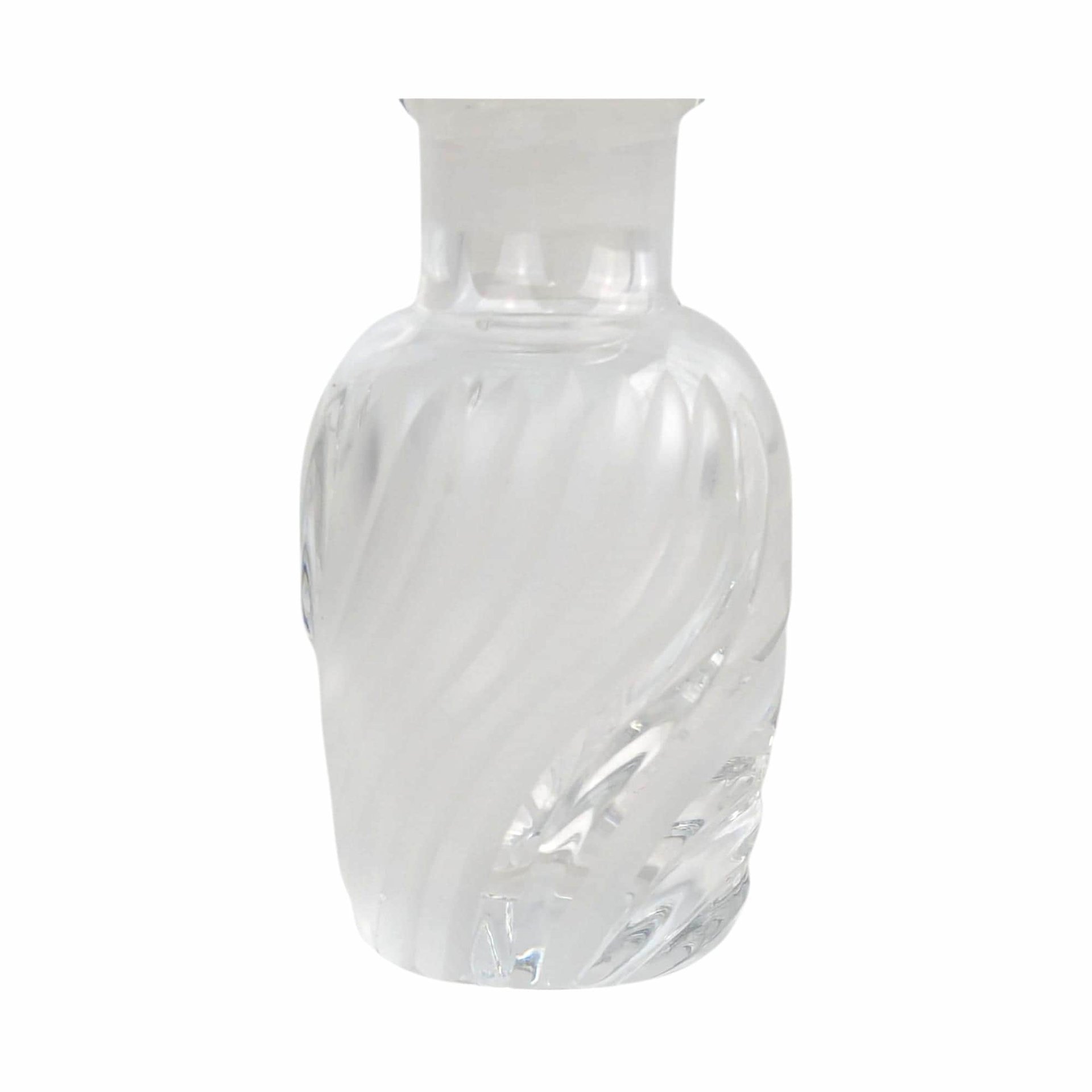 Vintage Lenox Windswept Clear Glass Perfume Bottle with Stopper, 5.25" Height, Elegant Vanity Decor, Gift for Her