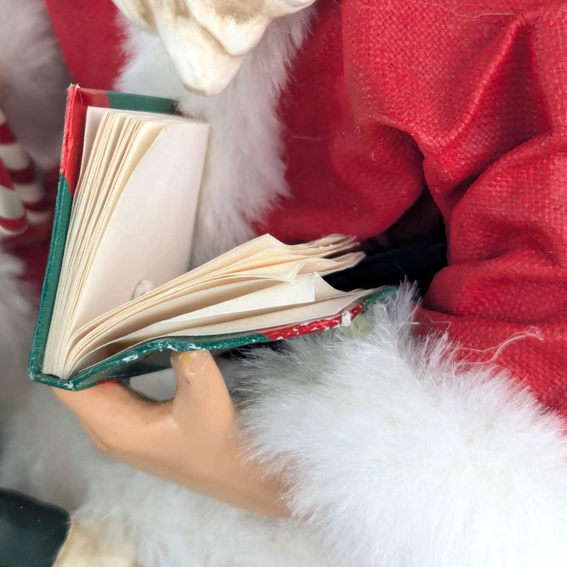 1998 Clothique Possible Dreams Santa Figure, Sitting with Book, Collectible Santa Claus, Holiday Gift, Possible Dreams Santa