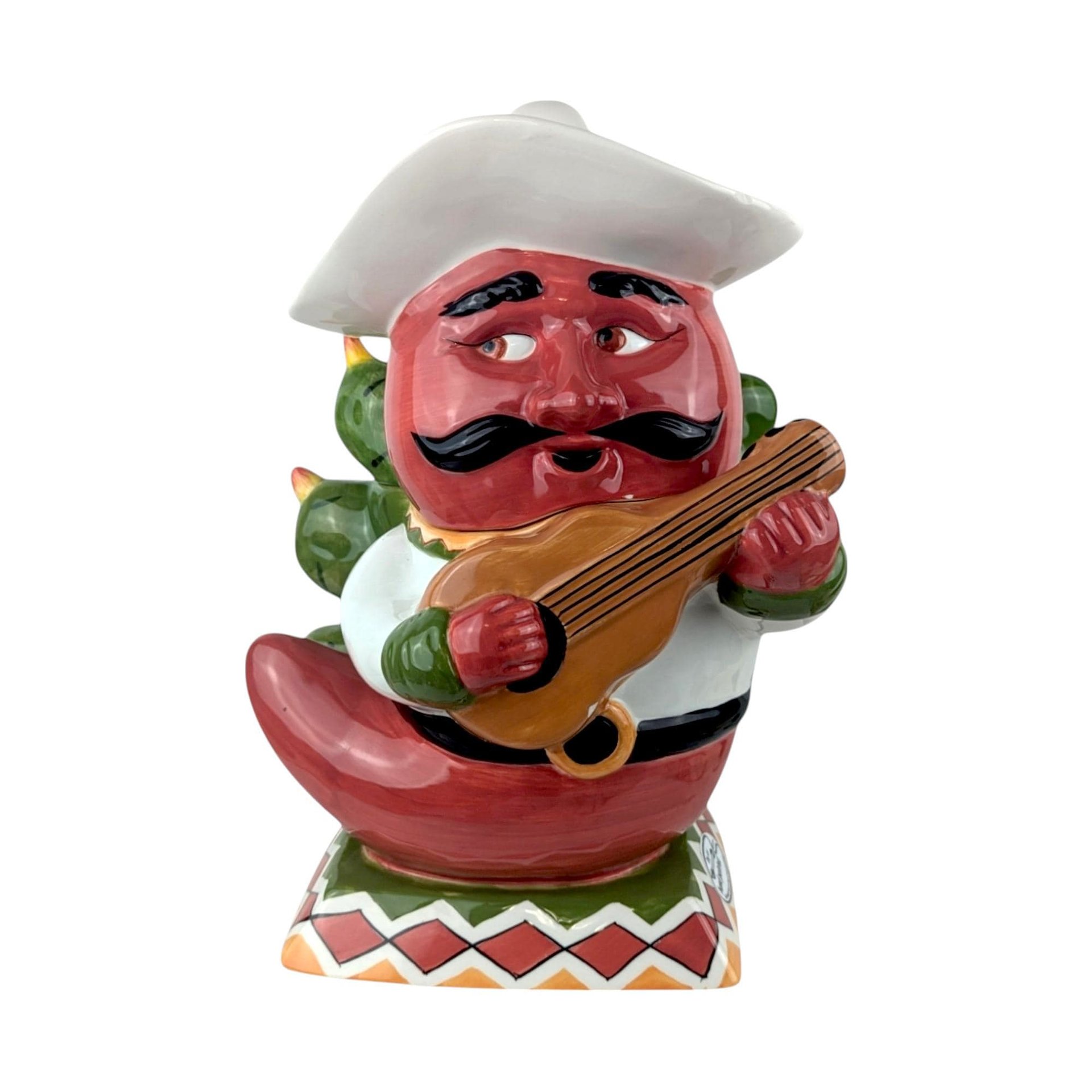 Vintage 2003 Clay Art Cha Cha Chili Pepper Cookie Jar, Ceramic Kitchen Storage, Novelty Food Decor, Gift for Chili Lovers