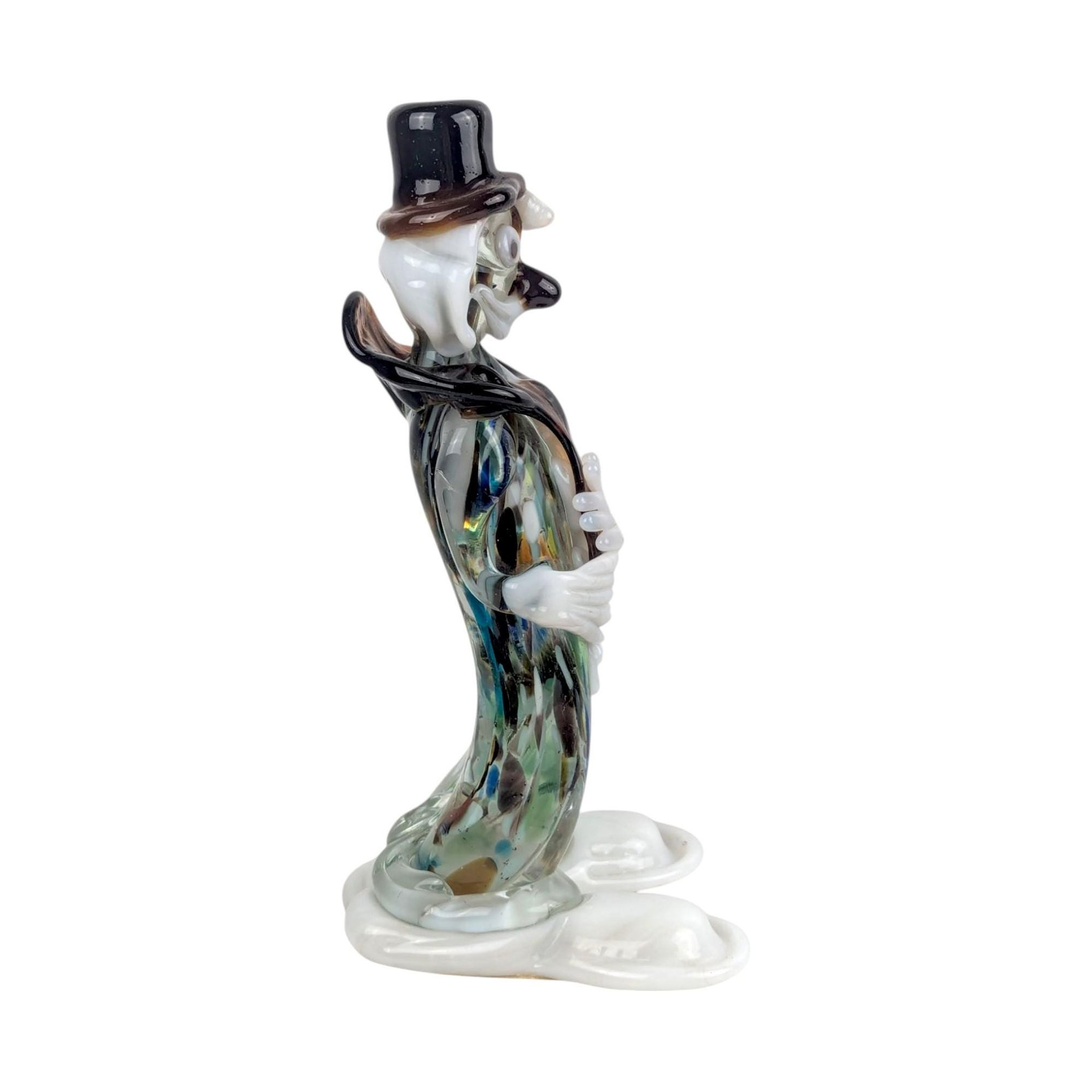 Vintage Art Glass Clown, Handblown Glass Clown, Collectible Glass Figurine, Clown Decor, Art Glass Sculpture, Whimsical Clown, Glass Art