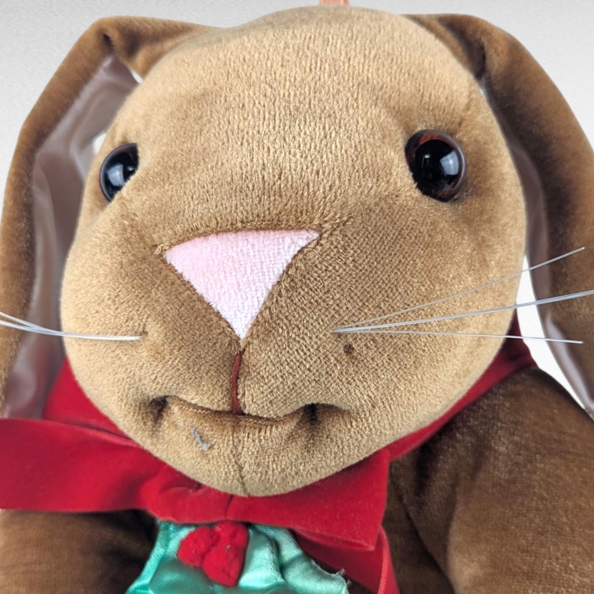 Vintage 1985 Velveteen Rabbit Plush by Rabbit Ears, Classic Storybook Stuffed Animal, 80s Christmas Holiday Toy, Nursery Decor