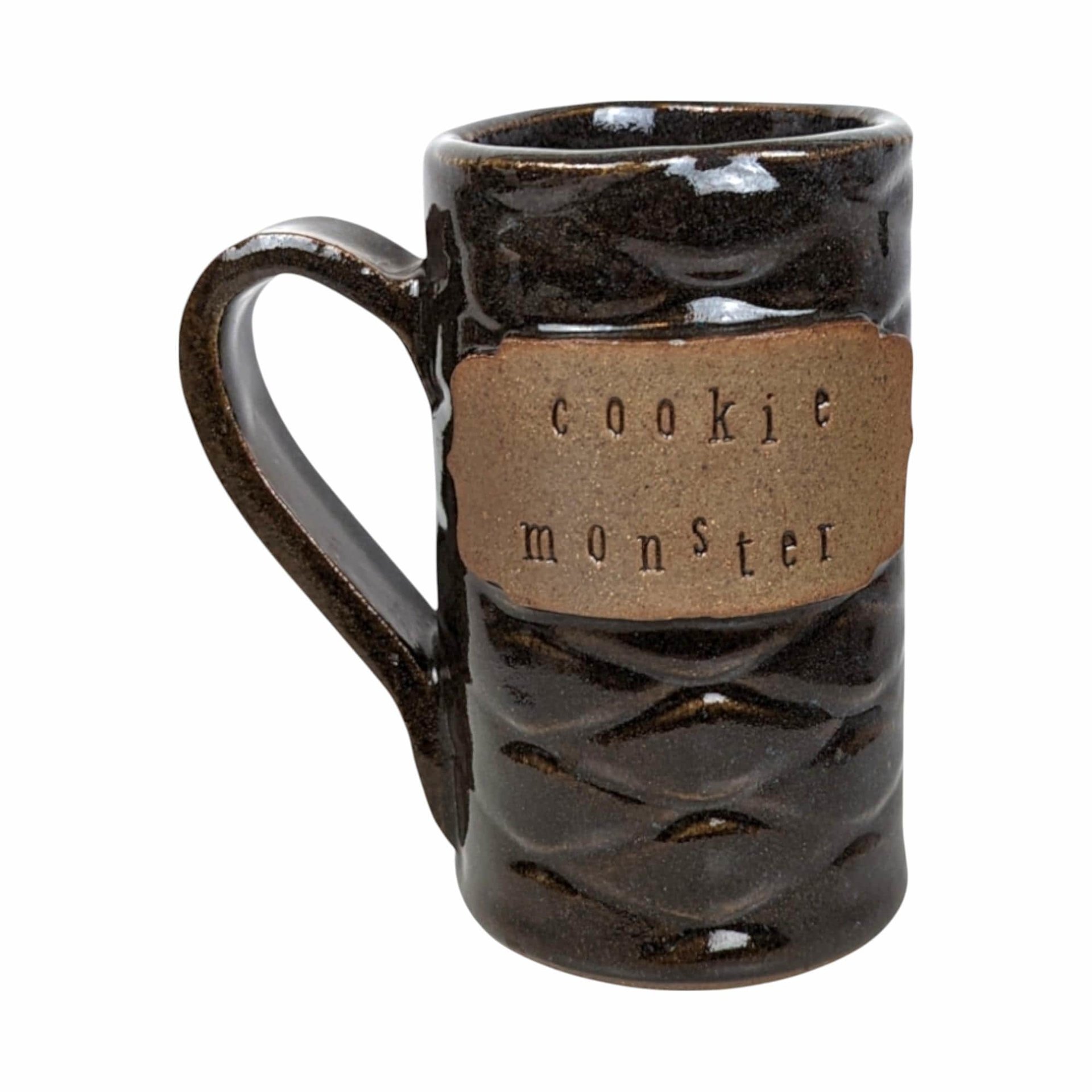 Vintage Handmade Pottery Collection, Cookie Monster Mug, Signed Mugs, Studio Bowl, Cup and Saucer Set, Gift for Collector