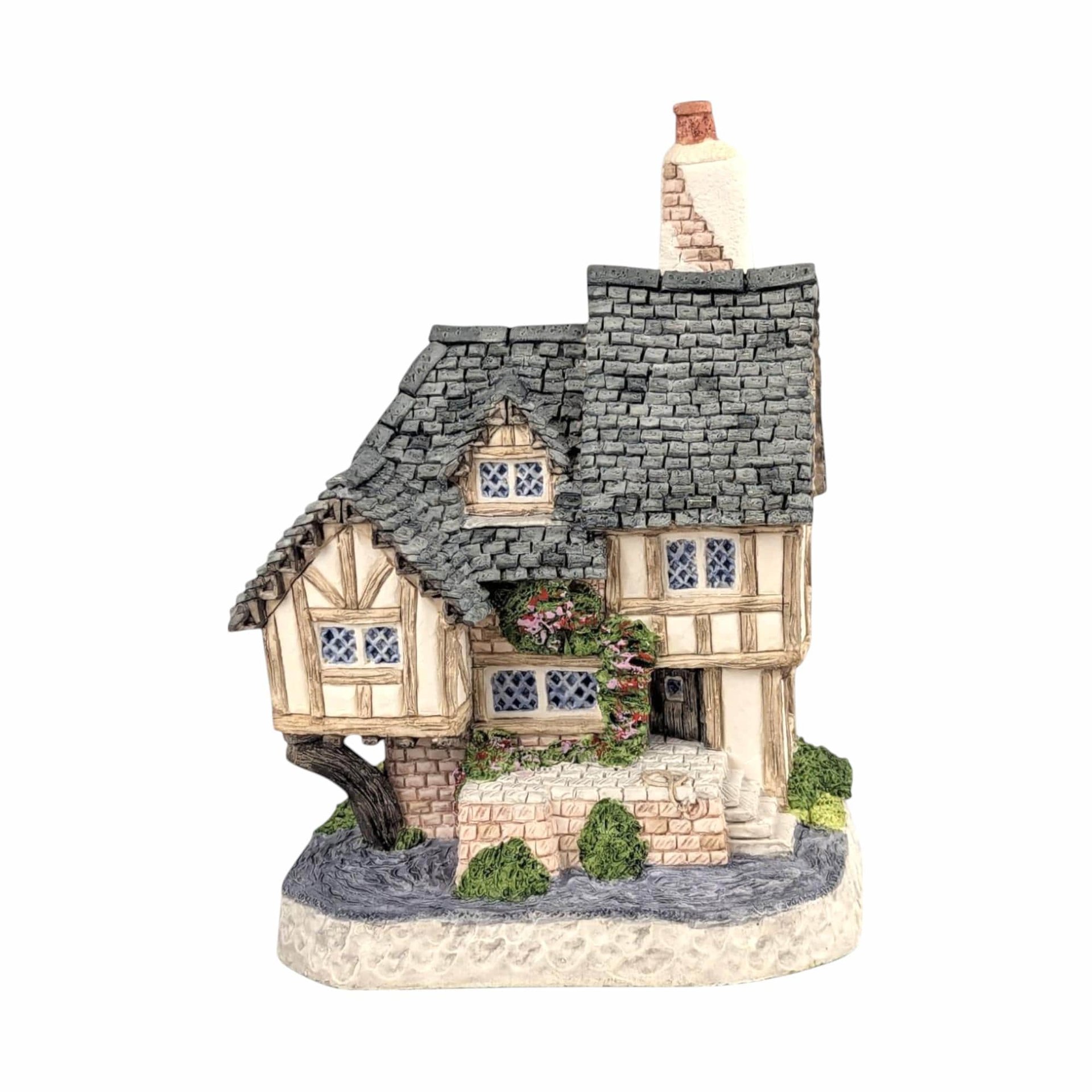 1992 David Winter Swan Upping Cottage, Vintage Collectible Miniature House, English Cottagecore Decor, Gift for Collector