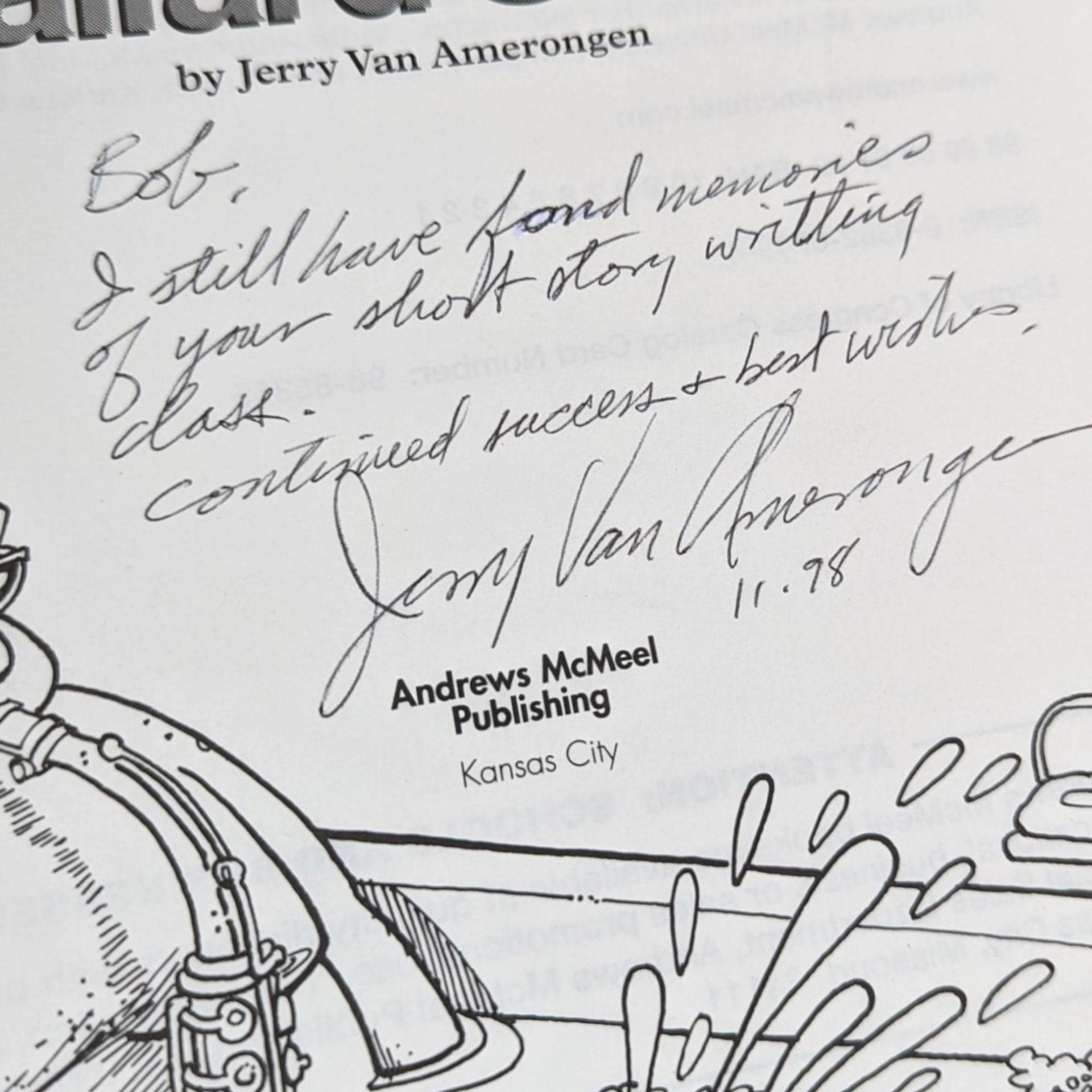 Signed Ballard Street Book 1998, Jerry Van Amerongen Cartoon Book, Humorous Gift, Vintage Comic Book