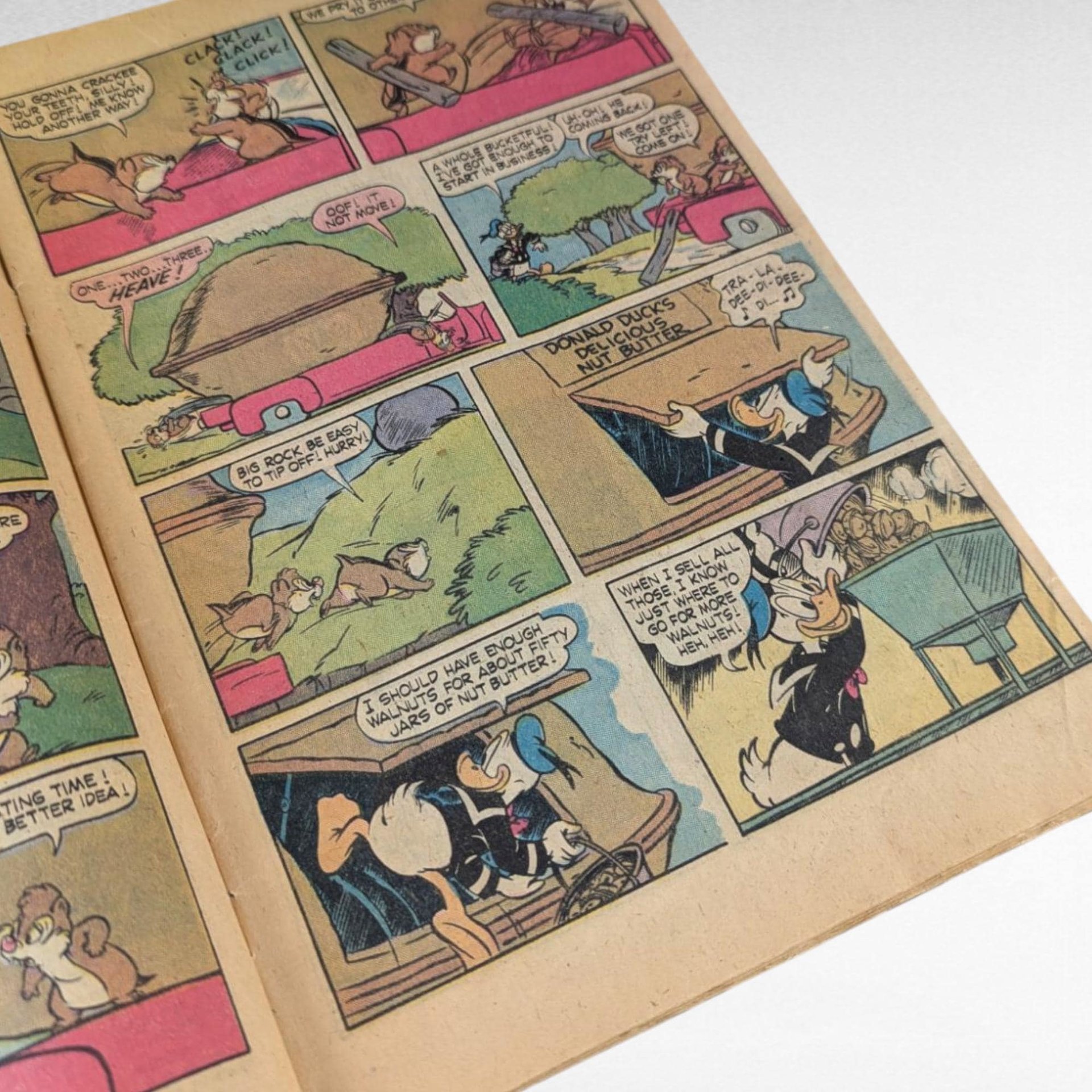 Vintage Disney Comic Book Lot of 3, 1960s-70s Whitman Comics, Huey Dewey & Louie, Chip n Dale, Low Grade Reader Copy Bundle