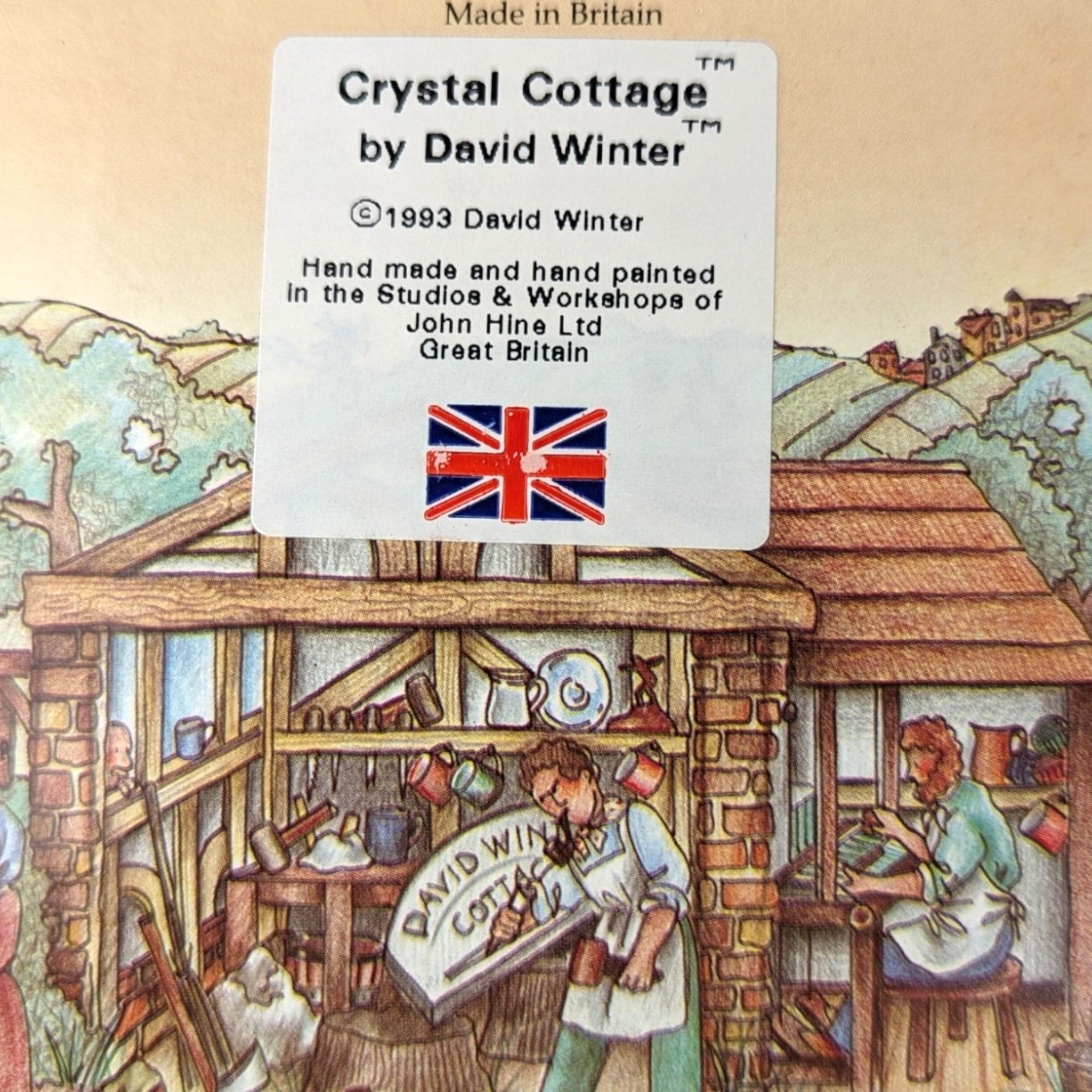 1993 David Winter Cottage "Crystal Cottage" | Signed | with COA and Original Box