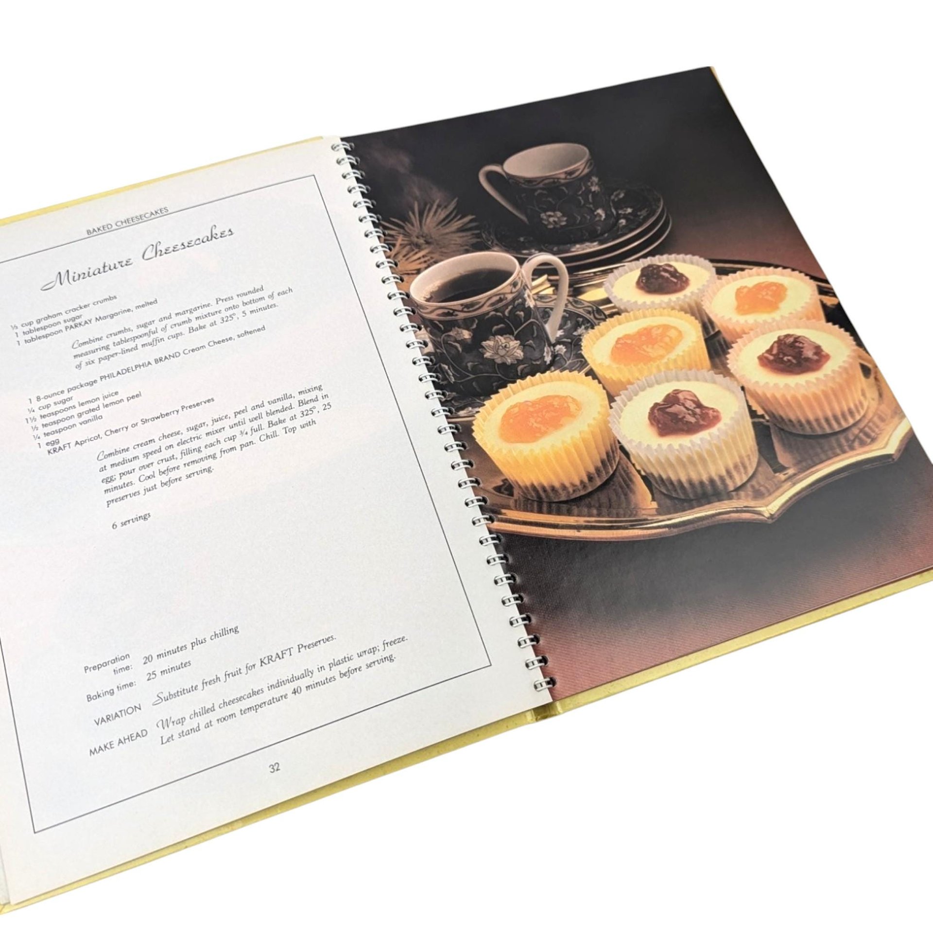 Vintage Philadelphia Cream Cheese Cookbook Pair - 1980s Recipes, Cheesecakes, Appetizers, Dips - Retro Kitchen Decor