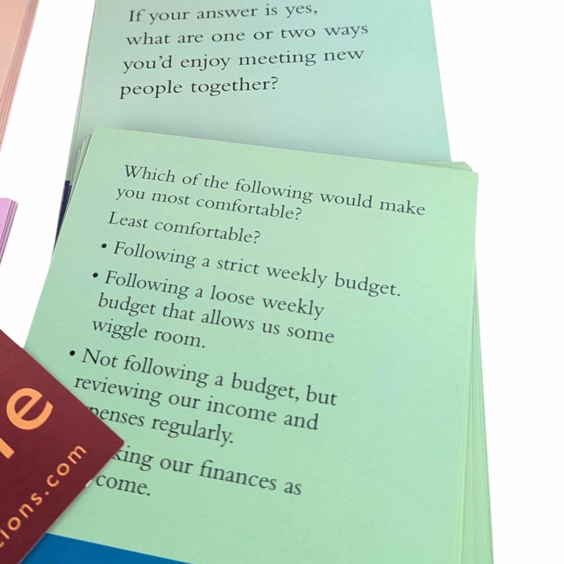Living Your Dreams Together Conversation Cards - Couples Communication, Relationship Building, Date Night Activity