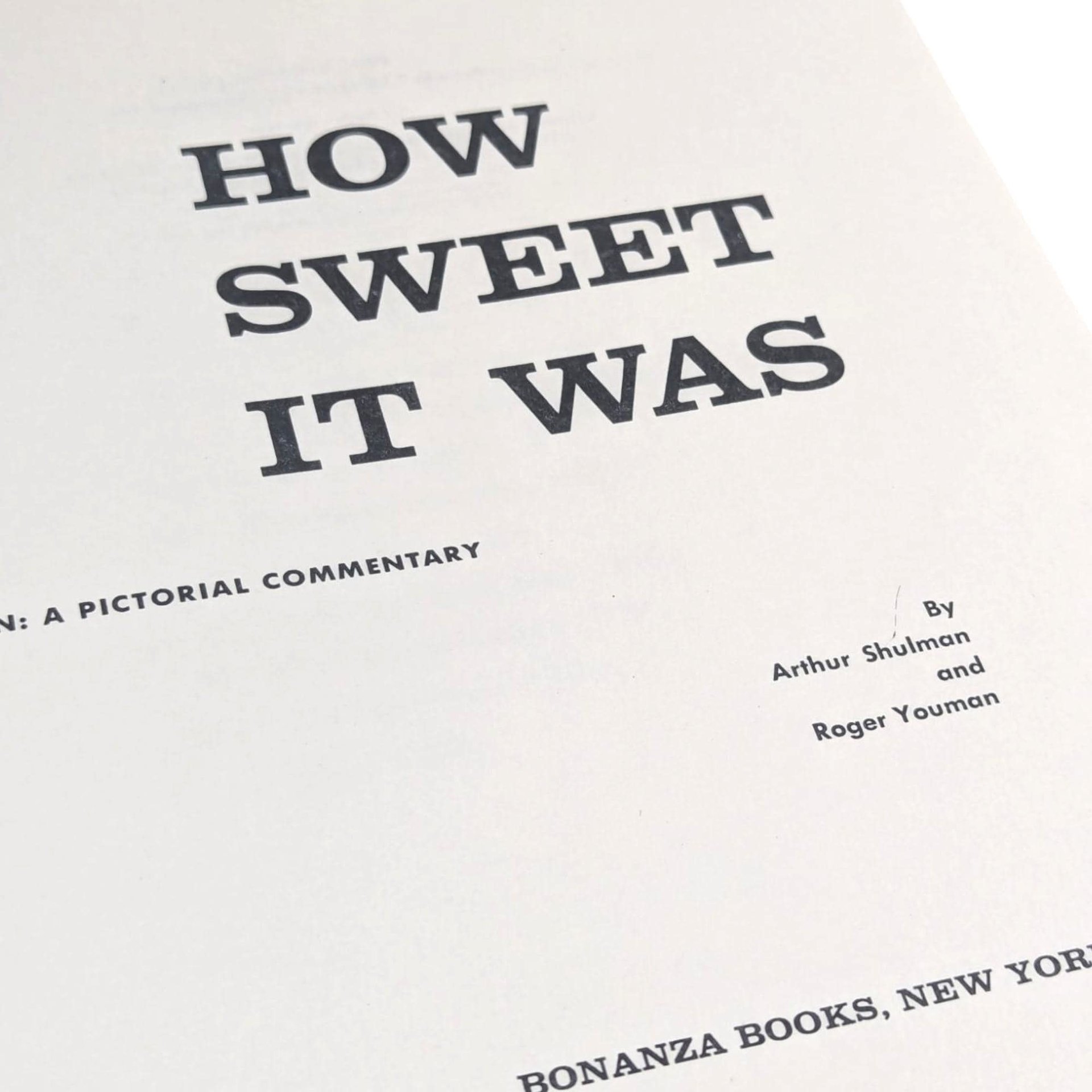 1966 "How Sweet It Was" Television History Book, Arthur Shulman & Roger Youman, 1435 Photos, Vintage TV Memorabilia, Gift for TV Buffs