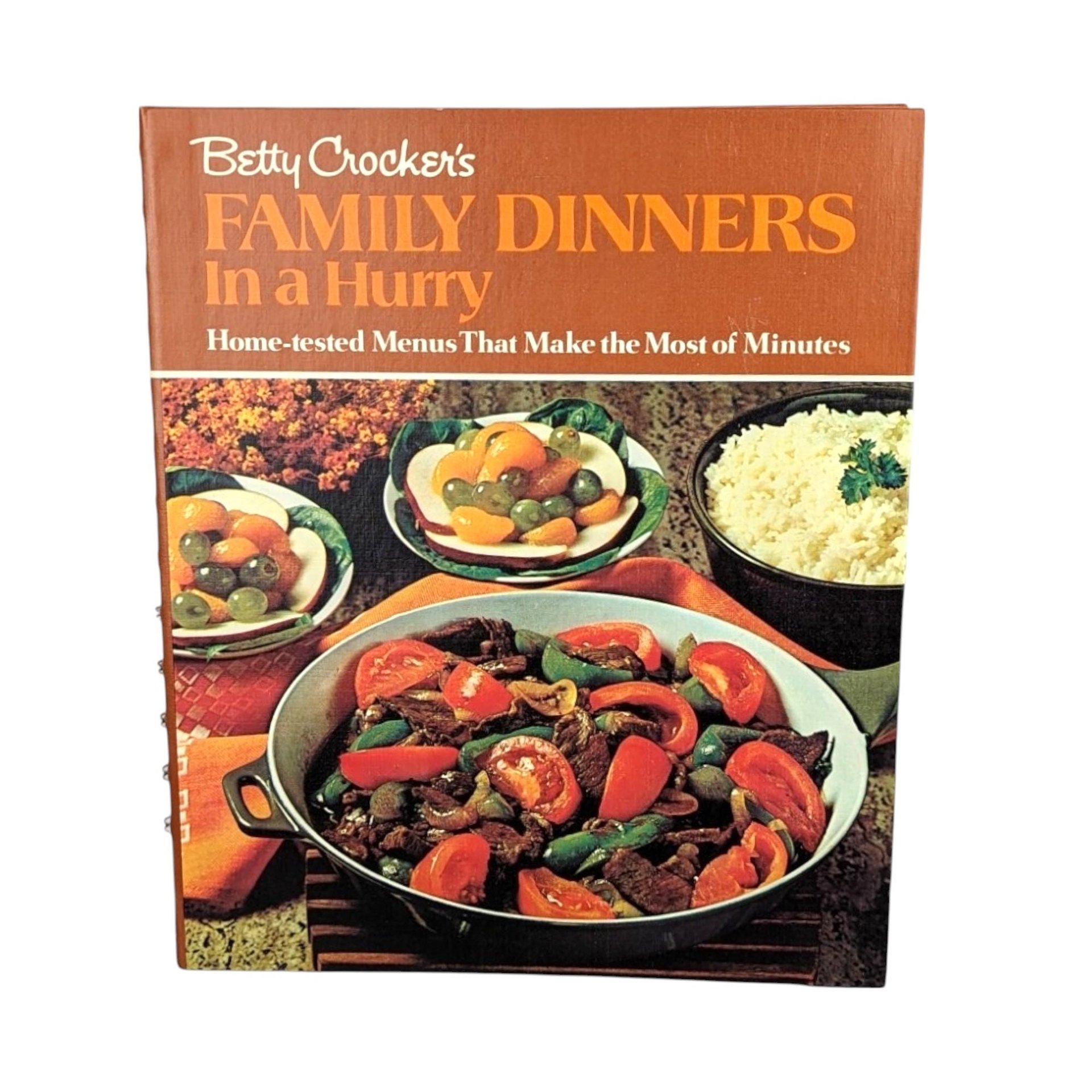 Vintage Betty Crocker Cookbook Trio, 1984 Step-by-Step, 1970 Family Dinners, 1988 Smart Cook, Collectible Recipes