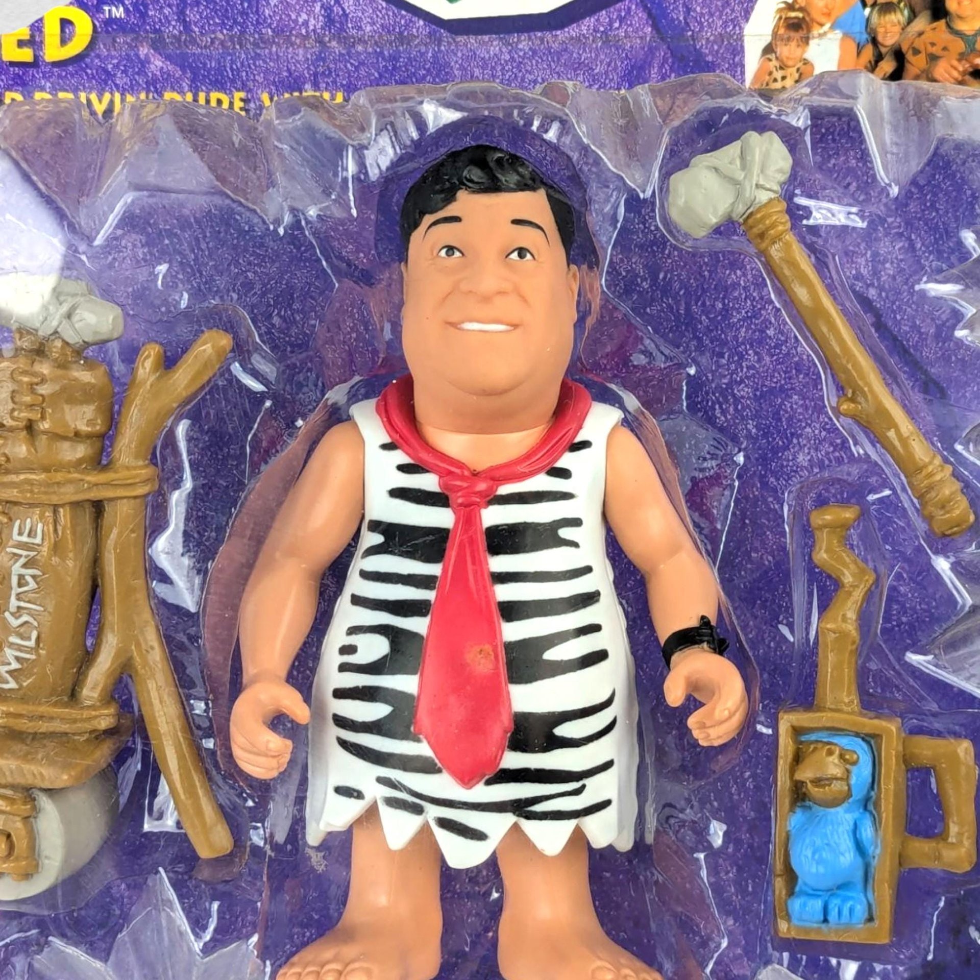 Mattel Flintstones Toy Set, Licking Dino & Big Shot Fred, New in Package, Vintage Flintstones Collectibles