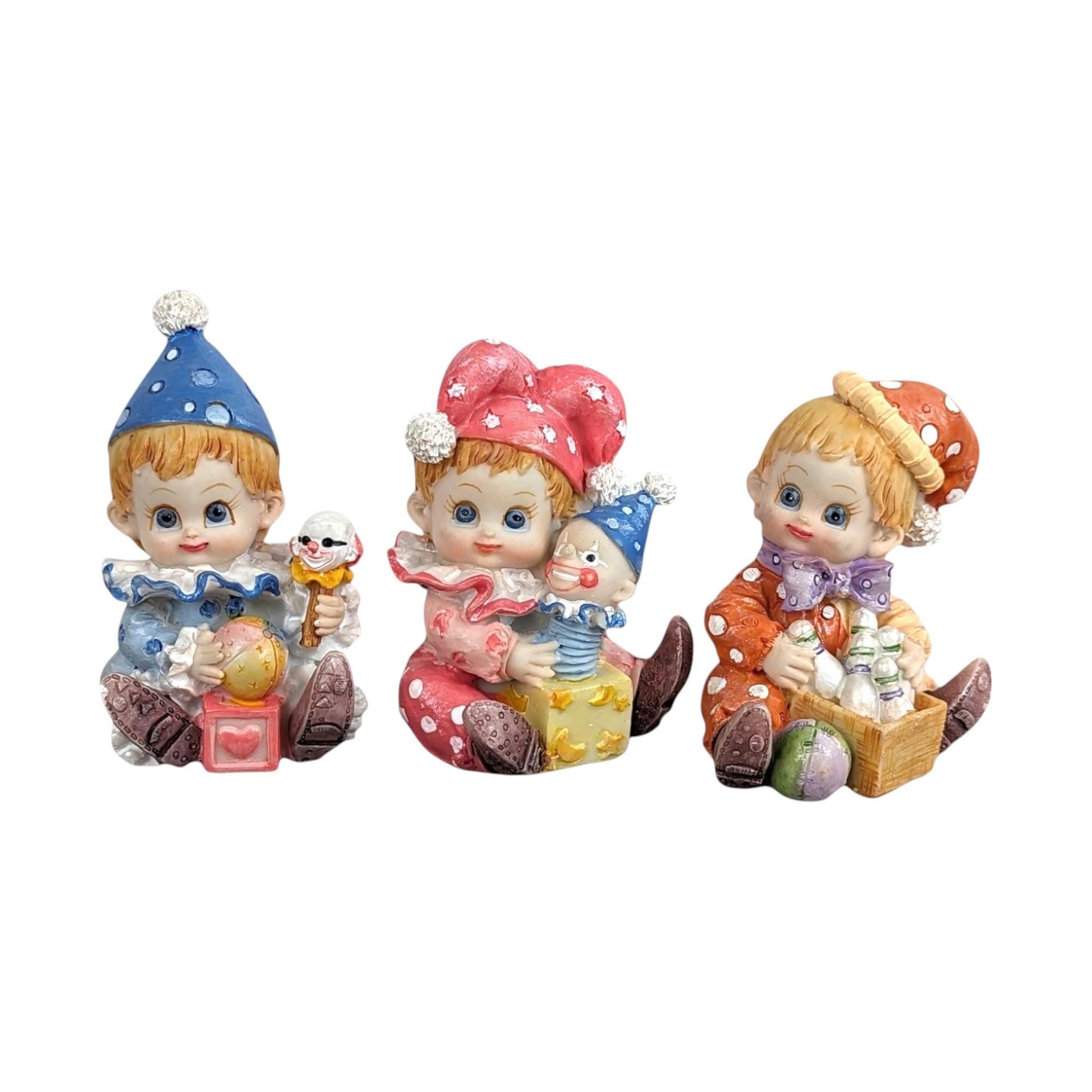 Vintage Clown Collection, Ceramic, Plastic, Resin Clown Figurines, Ornaments, Bells, Japan Clown Vase, Bendable Clowns, Clown Tile