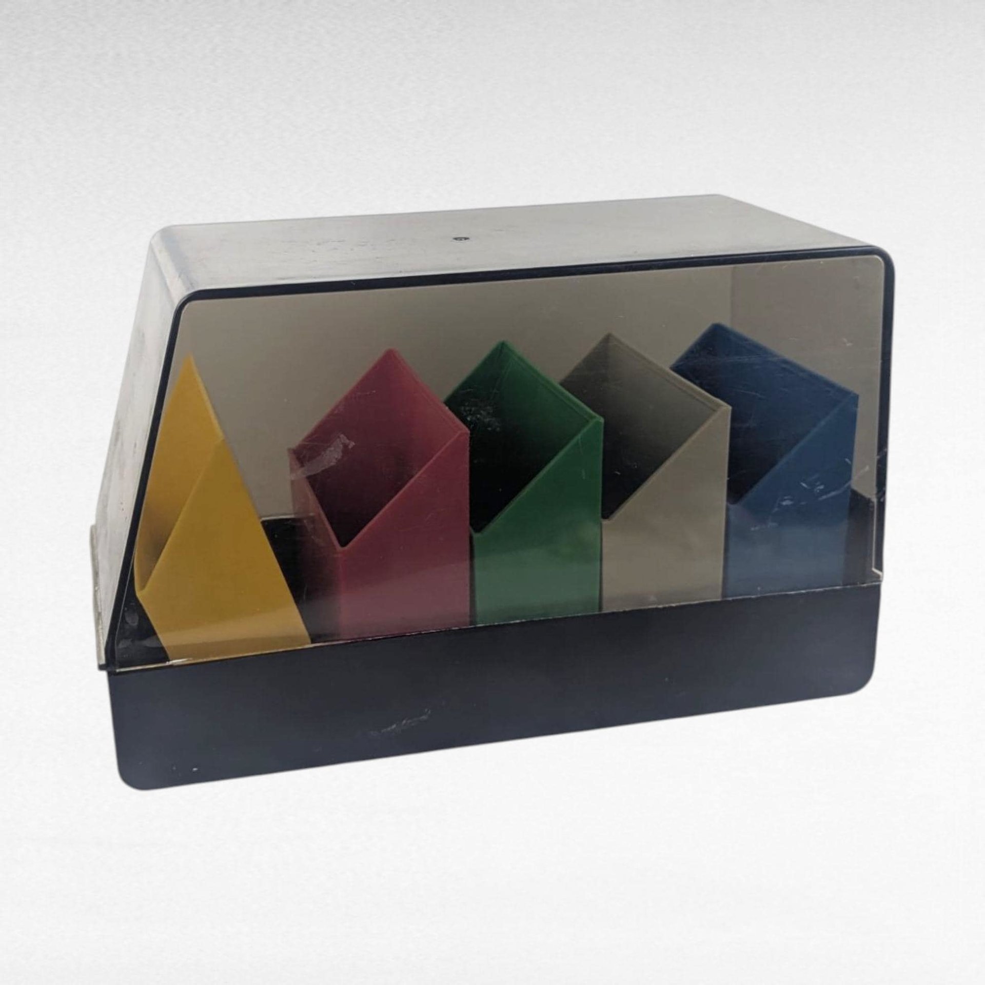 Vintage 1980s Floppy Disk Holder, SRW Microdex 50 Storage Box, 80s Computer Decor, Desk Organizer