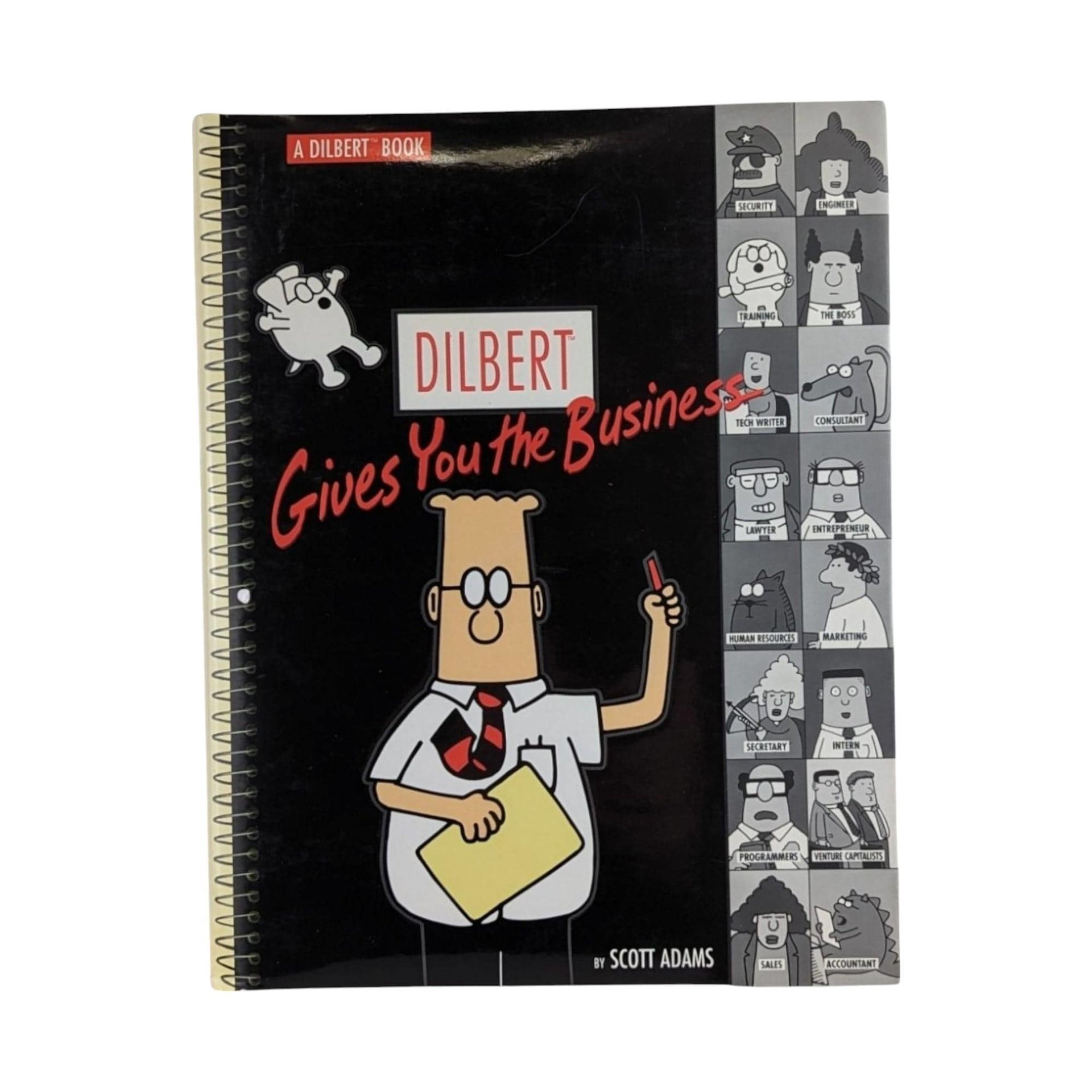 Vintage Dilbert & Far Side Book Lot, Dilbert Gives You The Business, PreHistory of The Far Side, Cartoon Books, Humor Books, Comic Lover